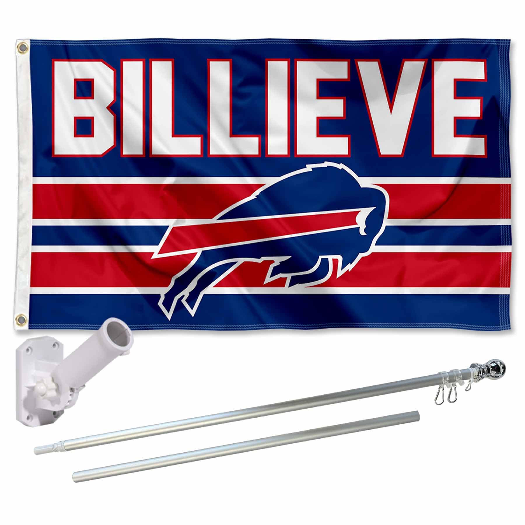 バッファローブルズフラッグ ポールとブラケットキット付き BUFFALO 