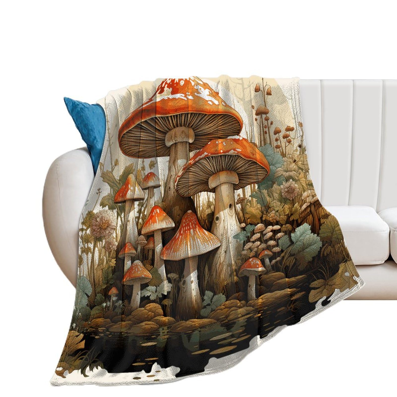 Couverture pour femme en flanelle chaude résolvant le froid sur le sofa