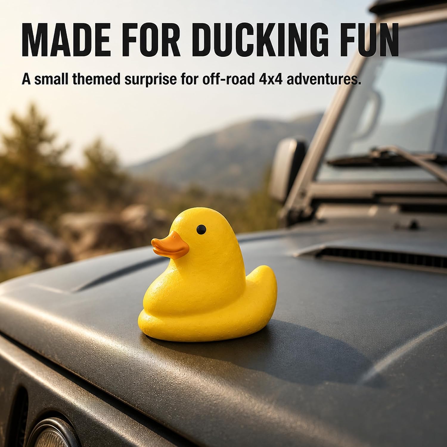 3D Printed Spring Bunny Duck Collectible Compatible with Jeep Ducking – Cruise Duck Hiding Surprise | Dashboard Decor | Desk Accessory | Novelty Gift for Spring Display image 3