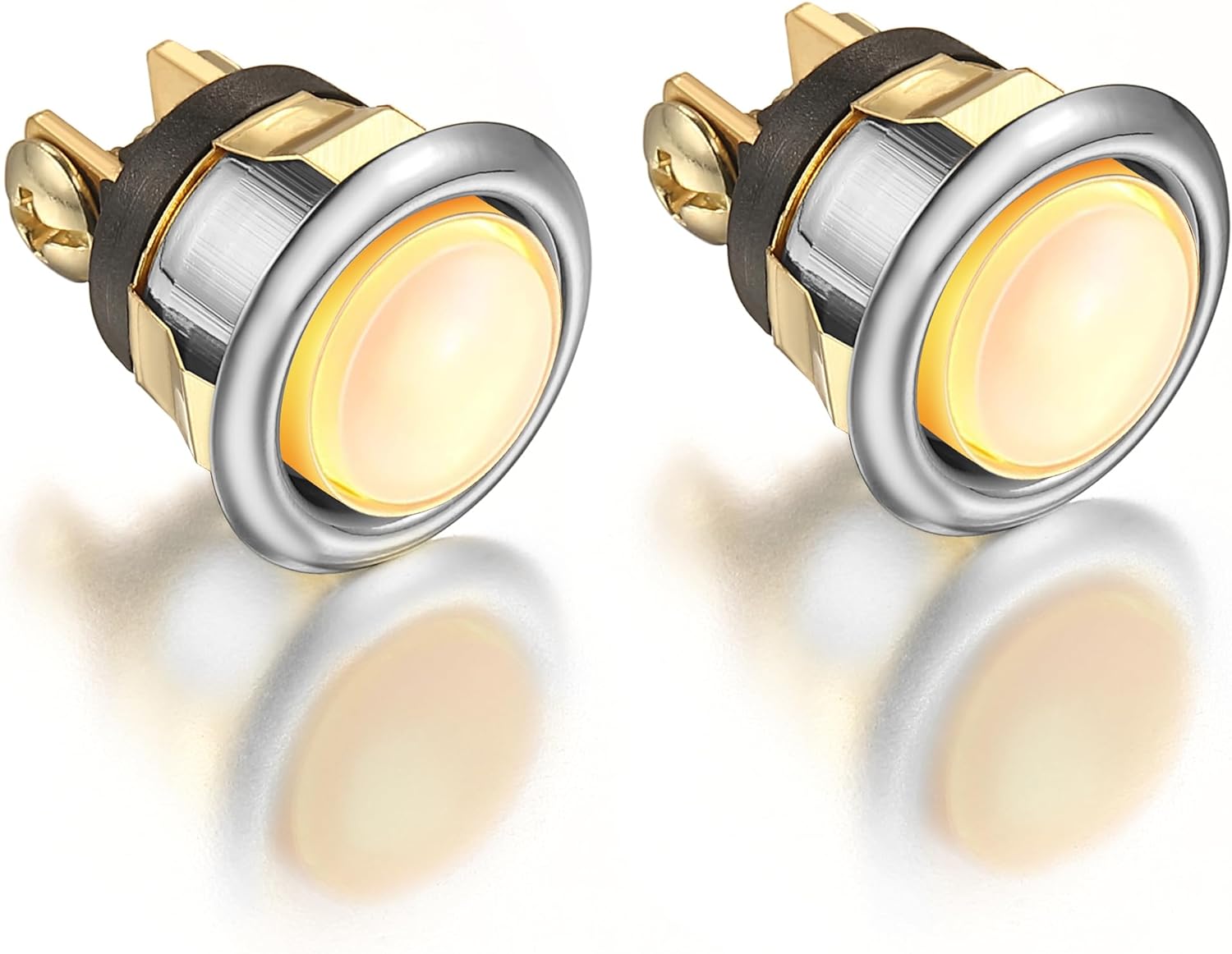 Dreyoo 2 Pack Lighted Doorbell Button Replacement, Easy to Install