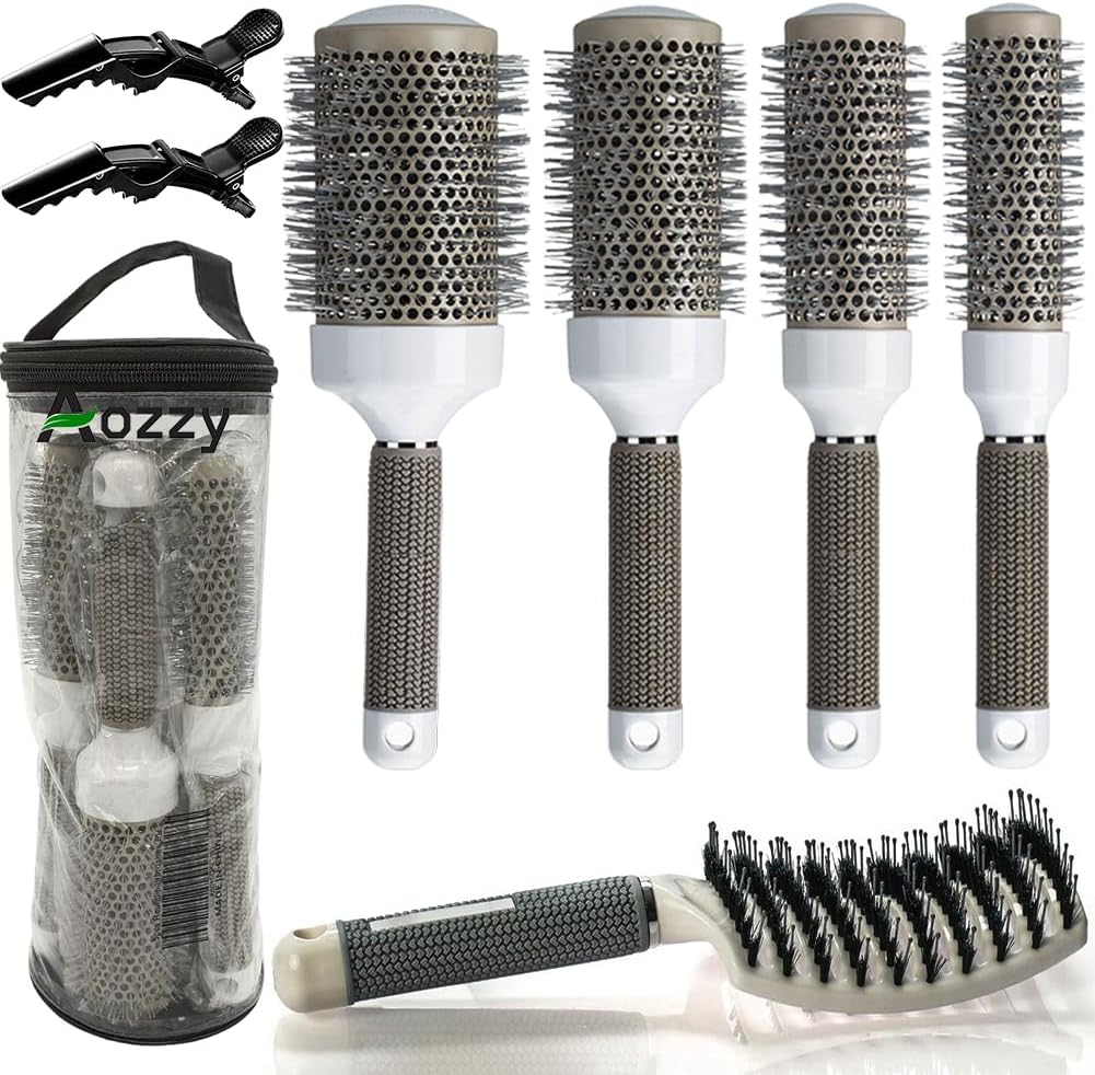 4pcs Round Brush+1pcs Vented Brush