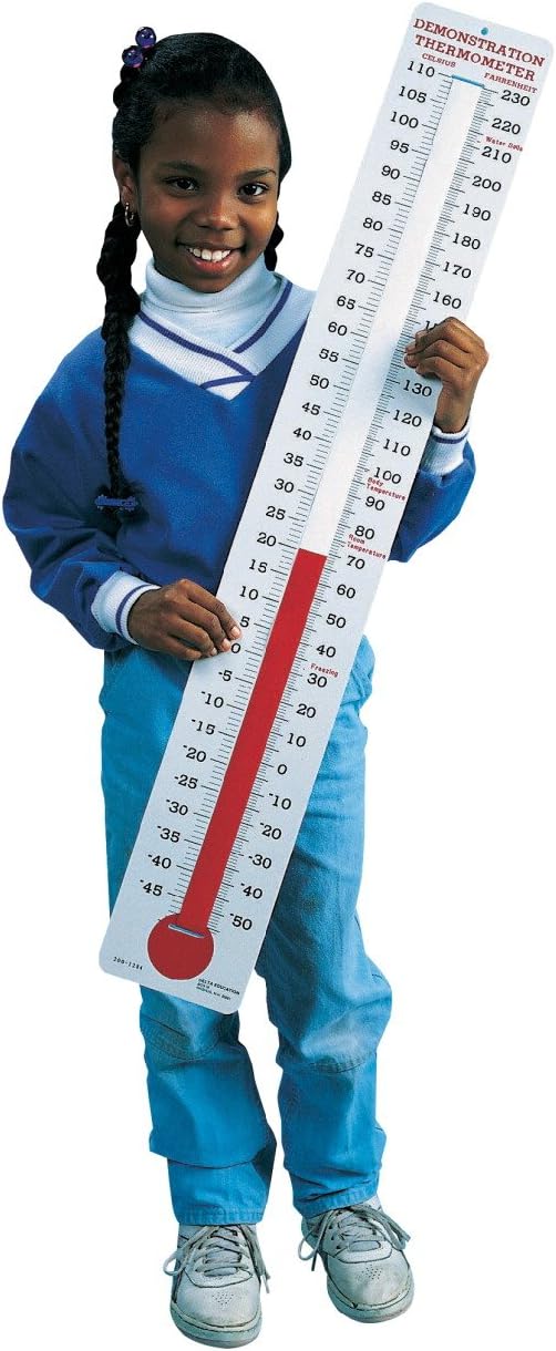 Delta Education-200-1284 Celsius/Fahrenheit Demonstration Thermometer, 35" Length x 5" Width