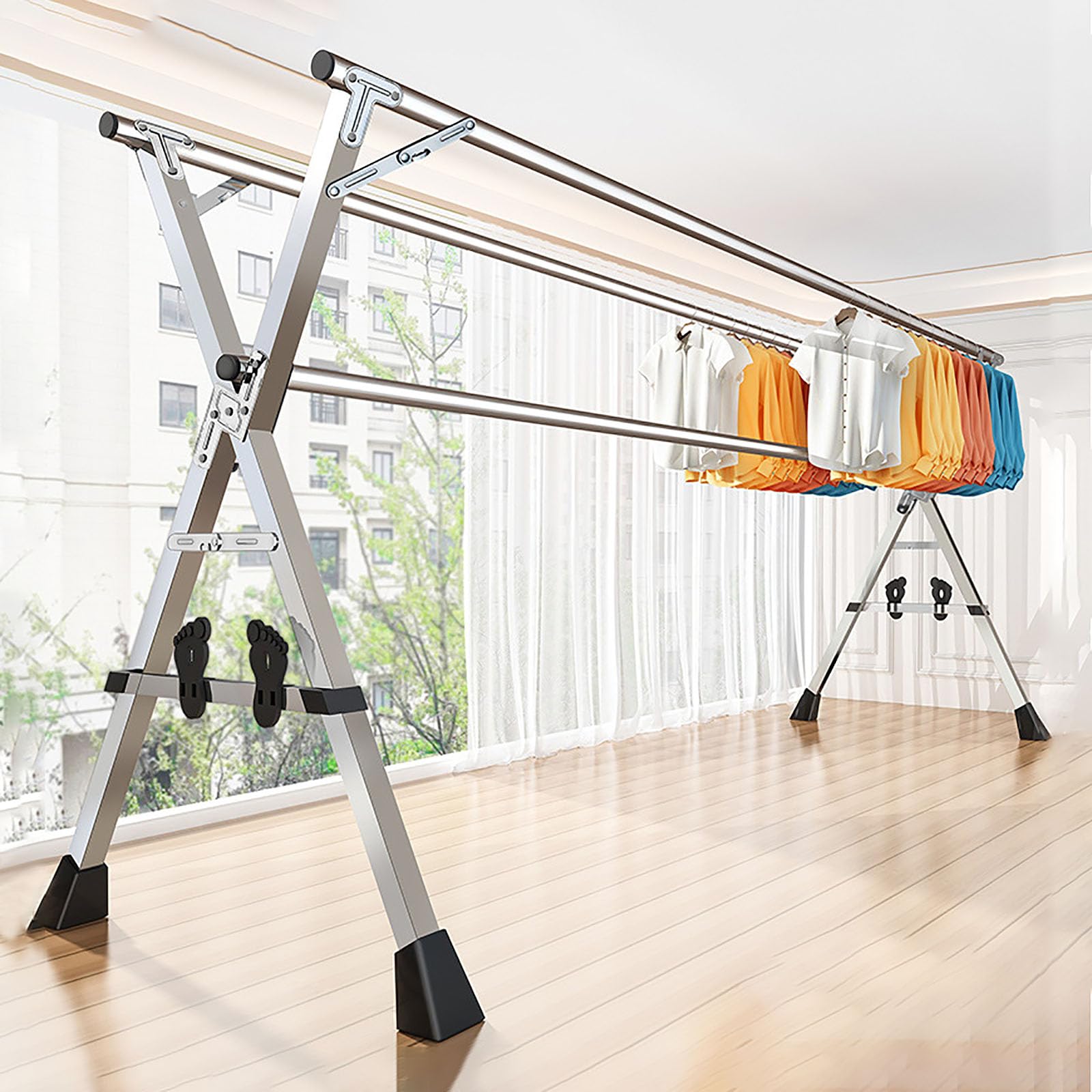 Étendoir à linge intérieur et extérieur pour balcon