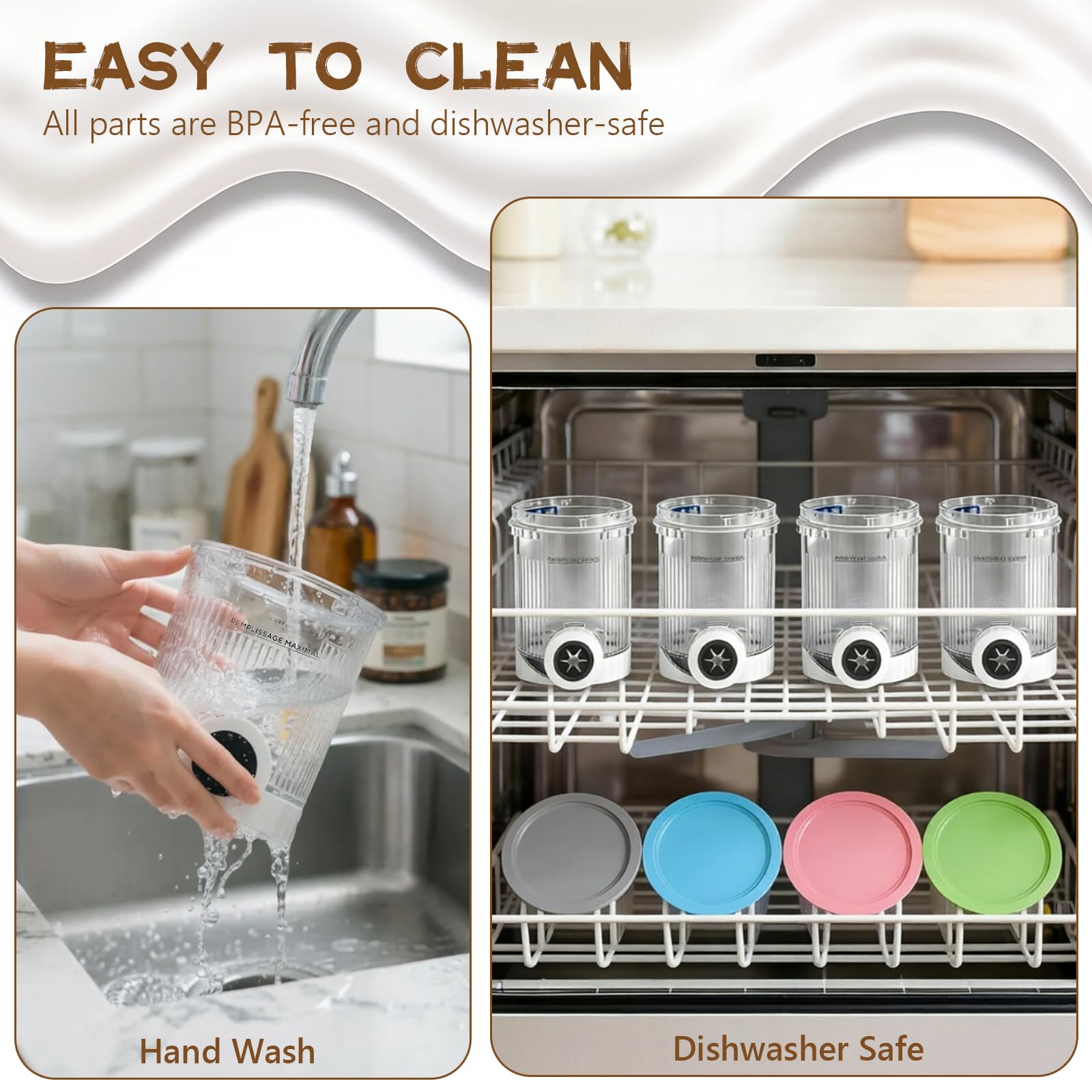 Creami Behälter, 4 Stück Behälter für Ninja Creami Swirl, Kompatibel mit Ninja Creami NC701EU NC700 Serie Softeismaschine, BPA-frei, Lebensmittelqualität, Spülmaschinenfest