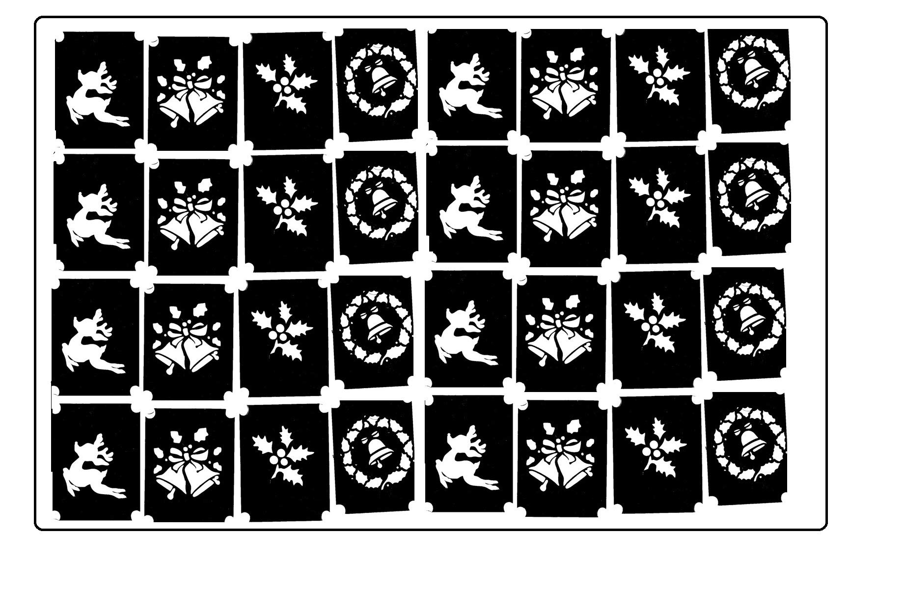 32 Tattoo Glitter Airbrush Stencil Christmas c2