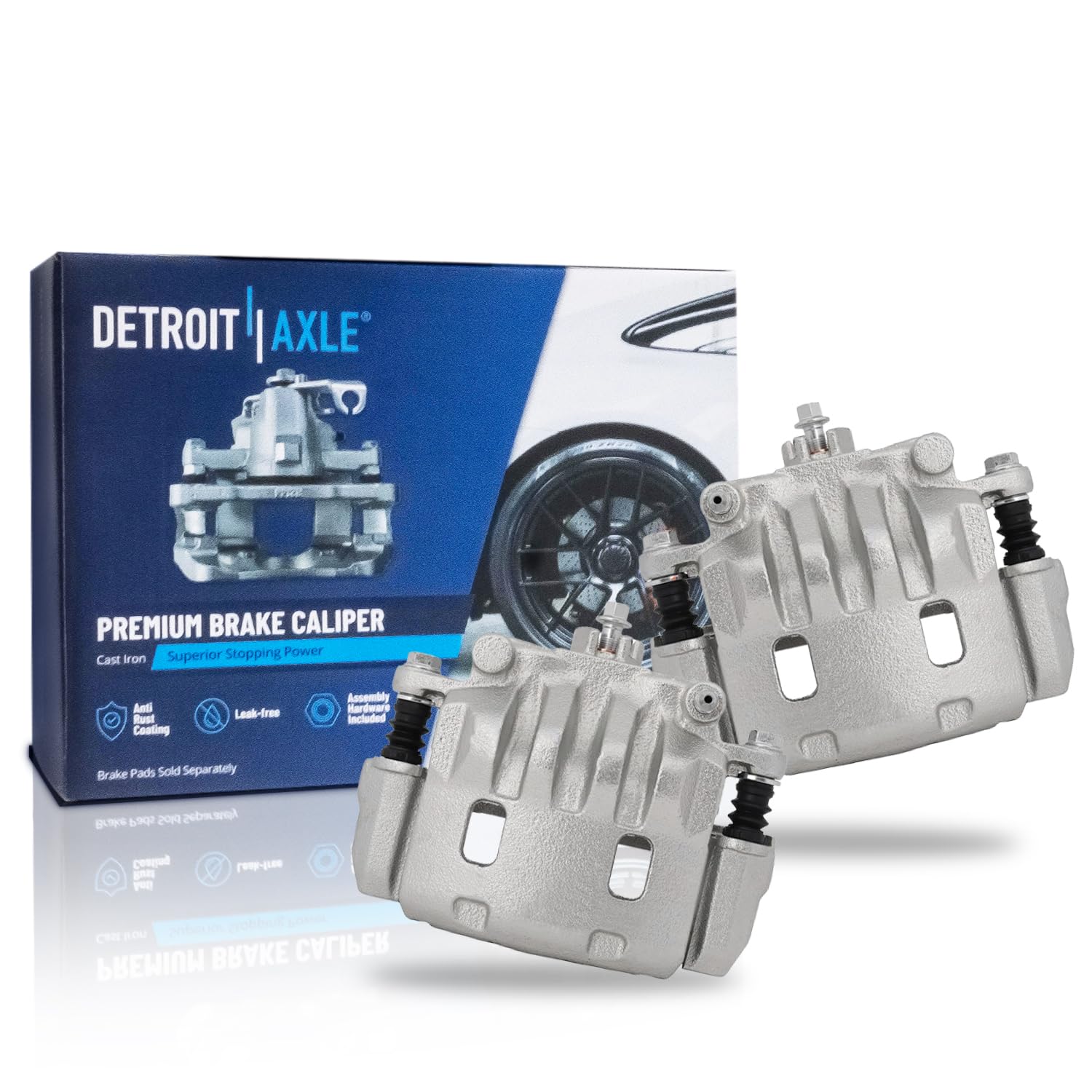 Detroit Axle - 2pc Front Brake Calipers for 2002-2016 Subaru Impreza