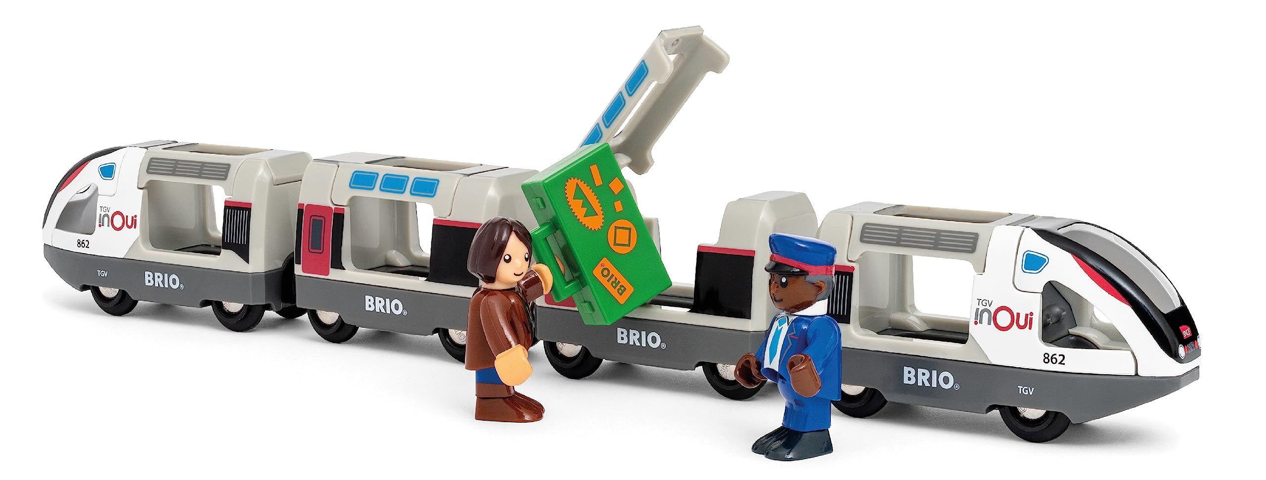 BRIO World – 36087 Trains of the World TGV Hochgeschwindigkeitszug | Spielzeuglok für Kinder ab 3 Jahren