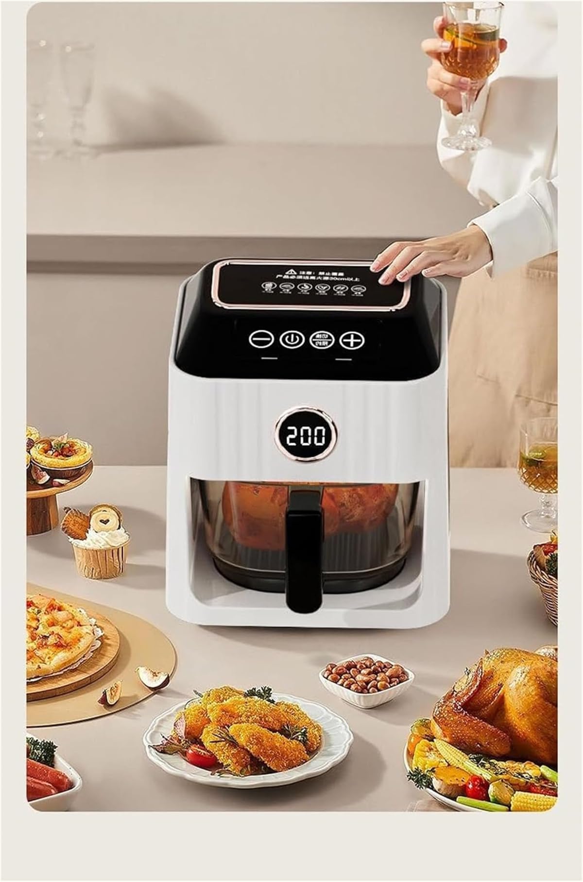 Amazon.co.jp: ノンフライヤー 6L 大容量 2-6人用 エアフライヤー 大