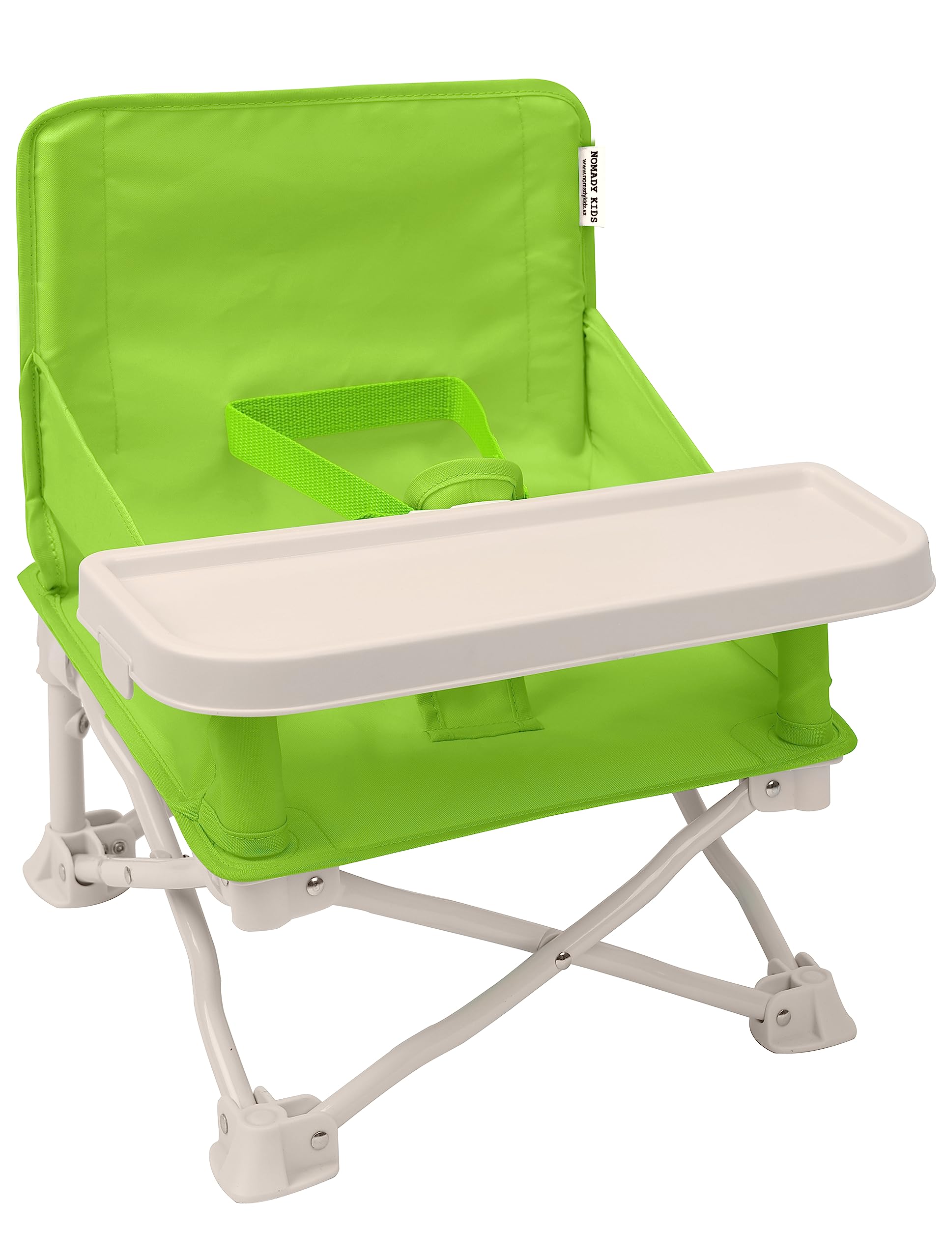 Nomady Kids - Silla Elevadora Portátil Infantil/Trona con Bandeja - Bebes 6 a 36 Meses (Verde)