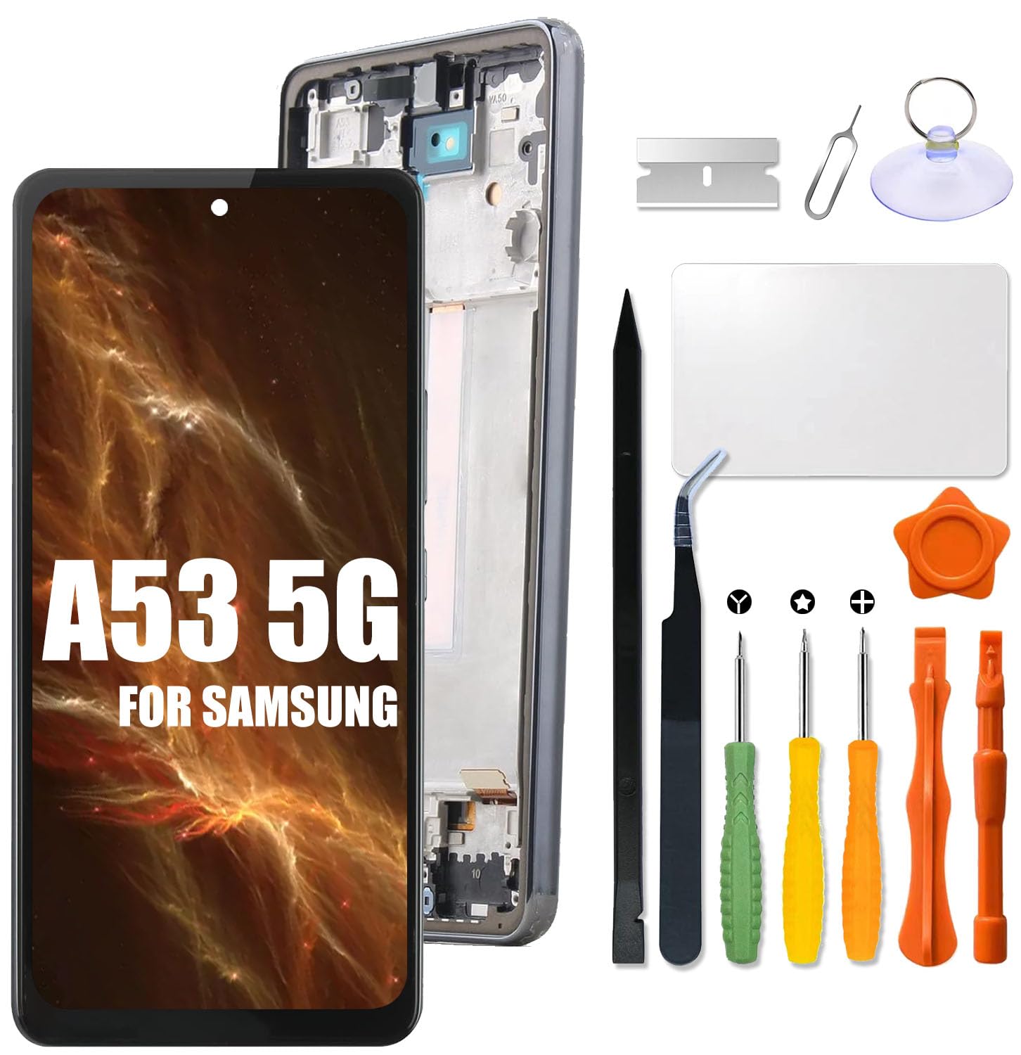 for Samsung Galaxy A53 5G Screen Replacement with Frame INCELL for Samsung A536B A536U A536E A536V A536W A536N S536DL LCD Touch Display Digitizer