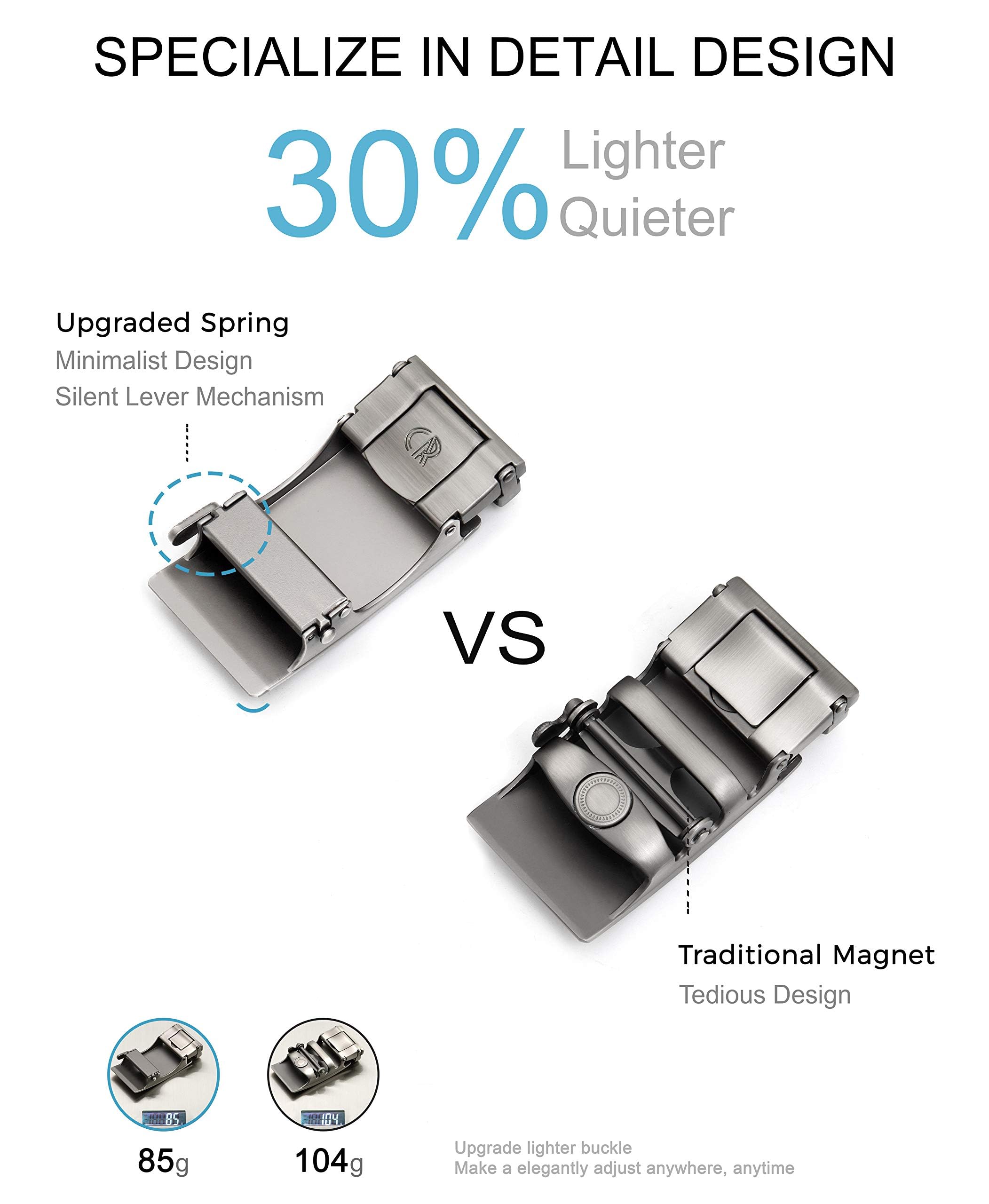 CHAOREN Cintura Uomo Pelle - Cinta Uomo senza Buchi Fibbia 35mm