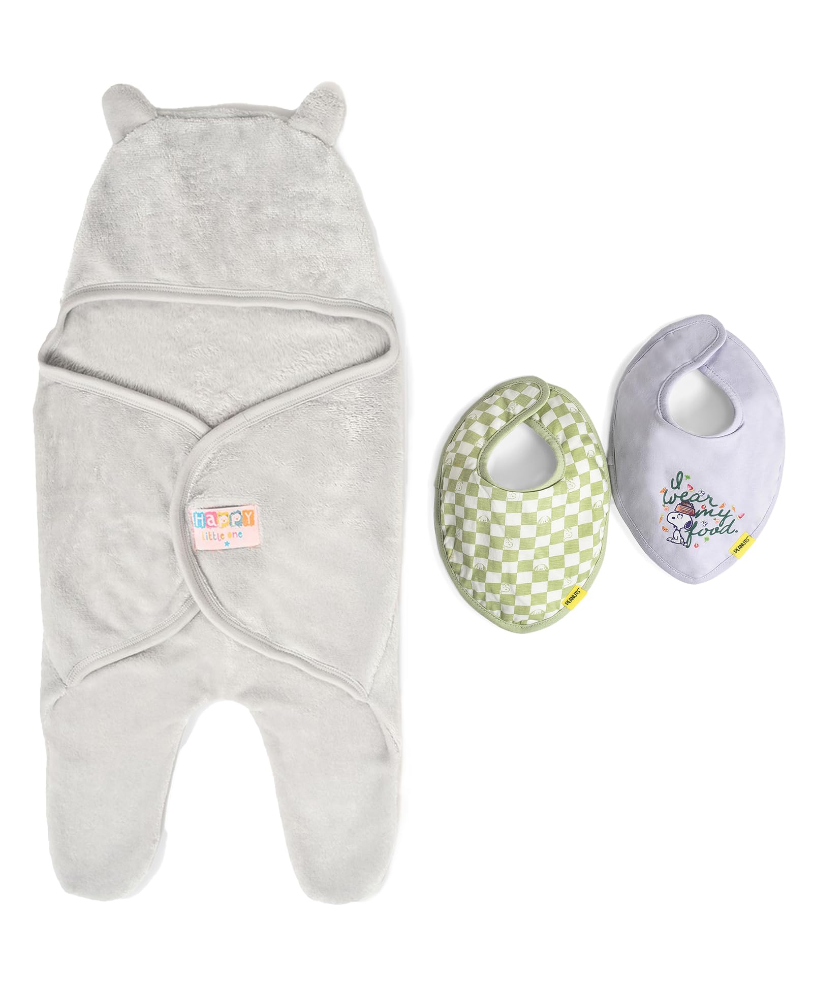 Mi Arcus Baby New Born Essentials Gift Set Hamper Including Hooded Blanket & Bibs-image-47