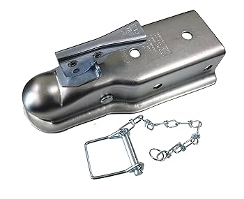 ピンドルヒッチカプラー 2インチボール対応ステンレス ヒッチカプラー DUTTON 2インチ ボール用 75mmx最大牽引1589kg