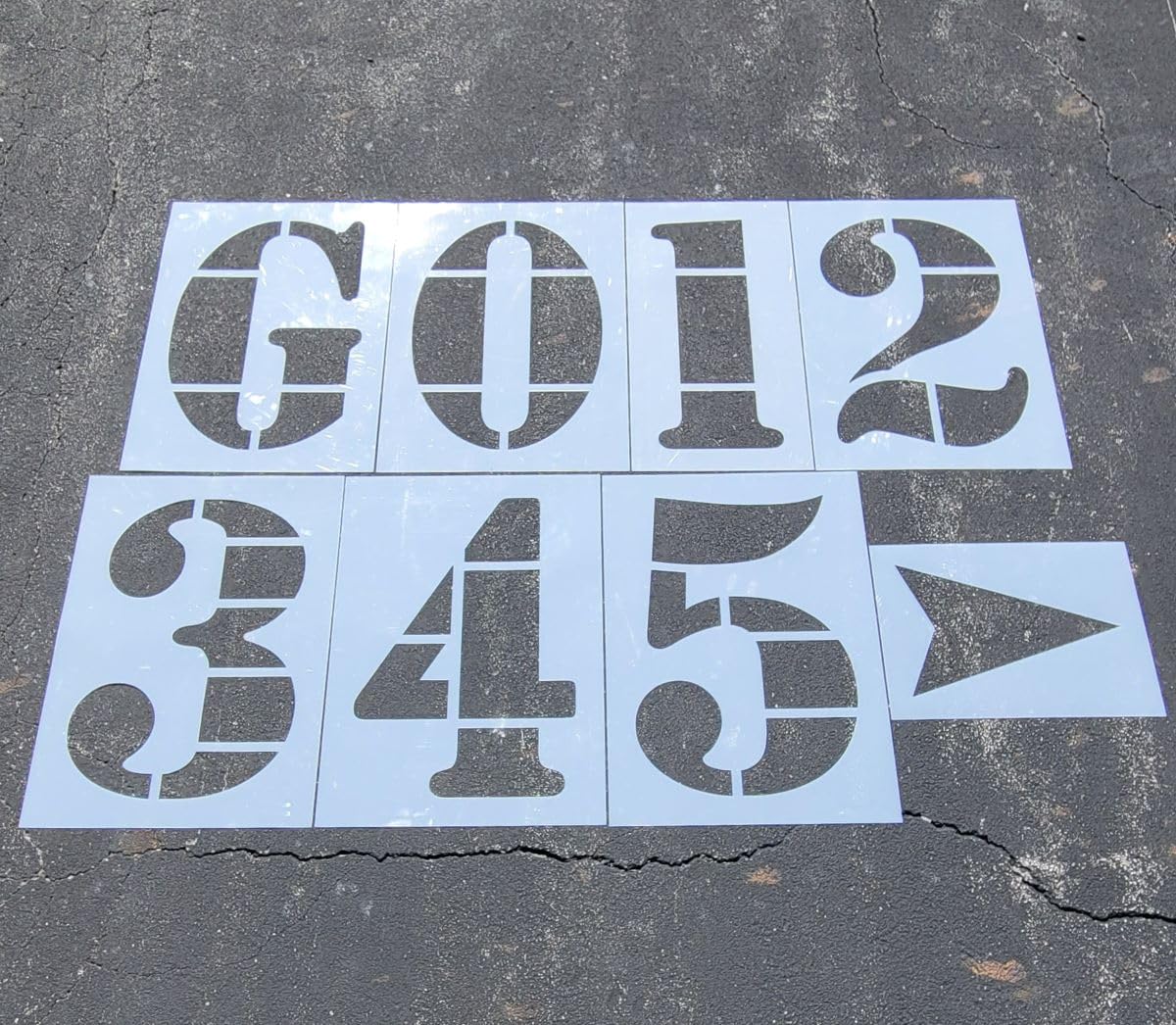 Amazon.com: Football Field Number Stencil Kit 36 amazon-com-football-field-number-stencil-kit-36-tall-x-24-wide-0-thru-5-and-g-60-mil-1-16-thick-parking-lot-stencils-american-striping-co-industrial-scientific