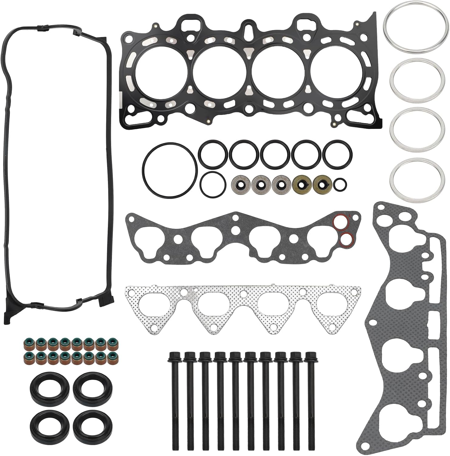 Head Gasket Set with Head Bolts for Honda Civic 1996 1997 1998 1999 2000 1.6L SOHC L4 16V CX DX LX EX HX GX