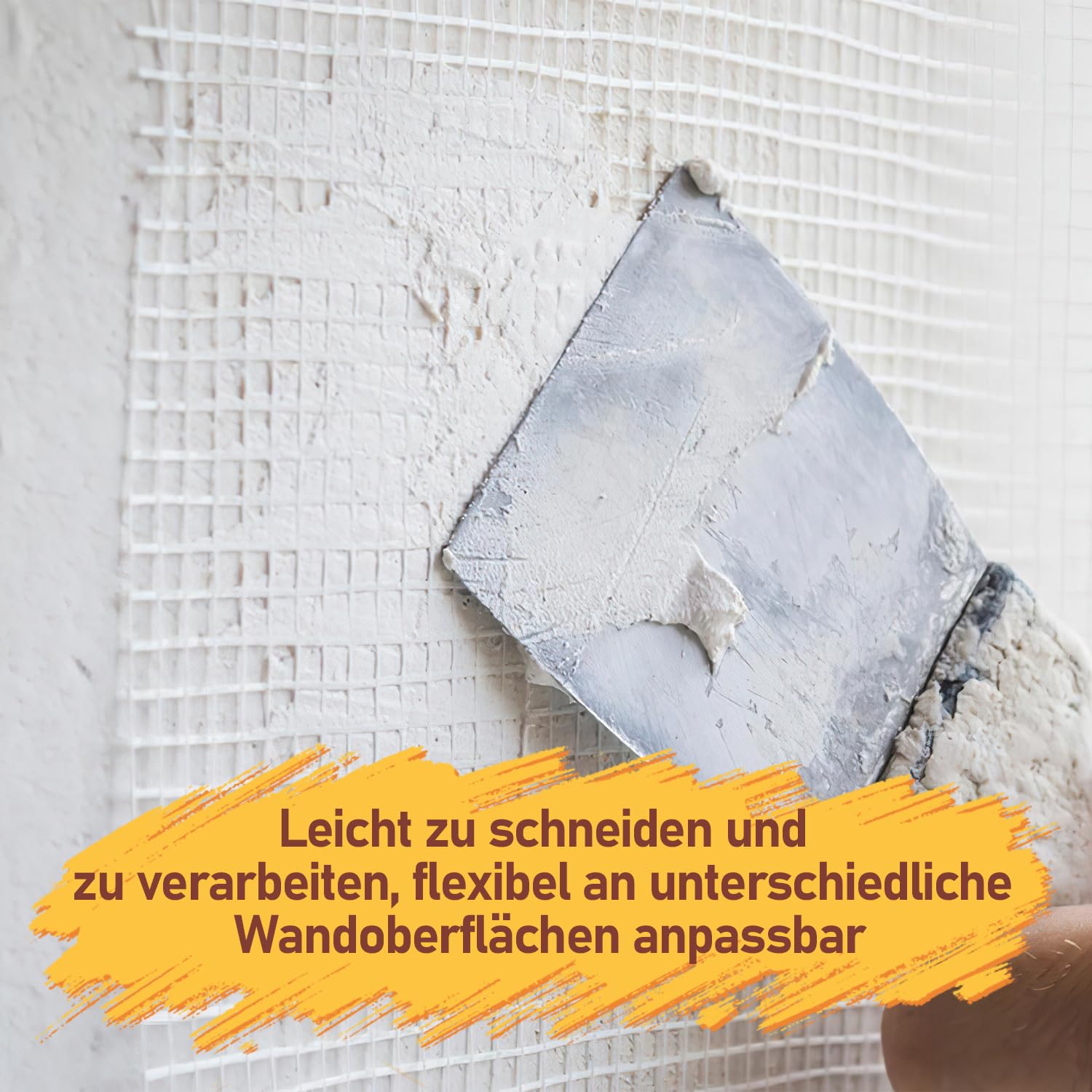 Armierungsgewebe 160 g/m²(1m x 50m), Glasfasergewebe Putzgewebe 4x4mm Putz für Innen und Außen, Gittergewebe Fassadendämmung Putzträger Gewebenetz, Weiß
