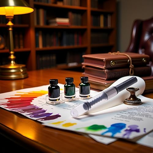 Miniatura 3 de Convertidor universal de tinta para pluma estilográfica, relleno de pistón de empuje estándar, absorbedor de tinta y suministros de escritura y