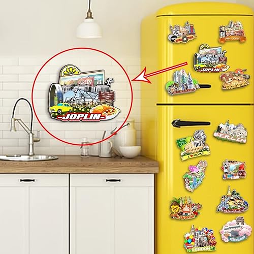Miniatura 4 de Joplin - Imán de madera para nevera, diseño de Missouri, Estados Unidos, 3D, para viajes, coleccionables, recuerdos, decoración hecha a mano, 2