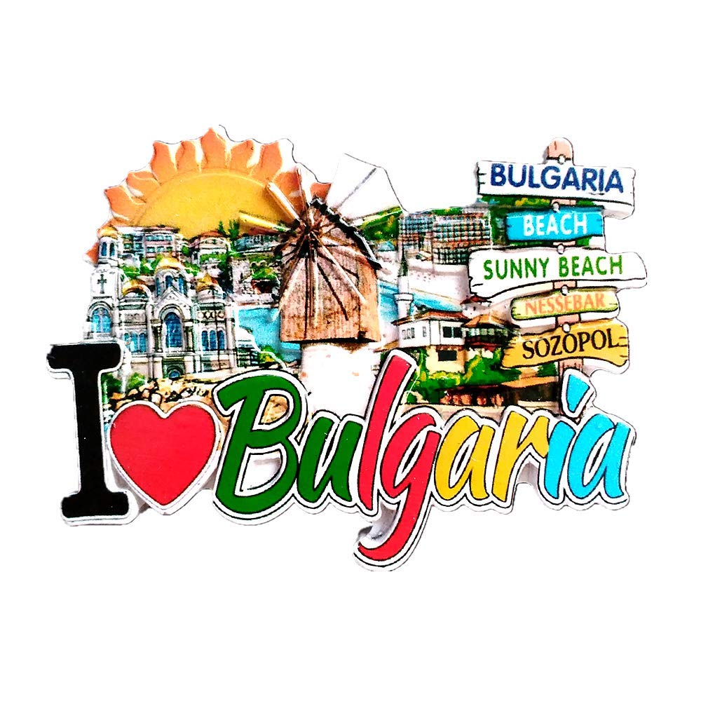 Magnete Frigorifero 3D A Forma Di Bottiglia - Bulgaria - Souvenir Di Viaggio In Resina 6x8 Cm - 2