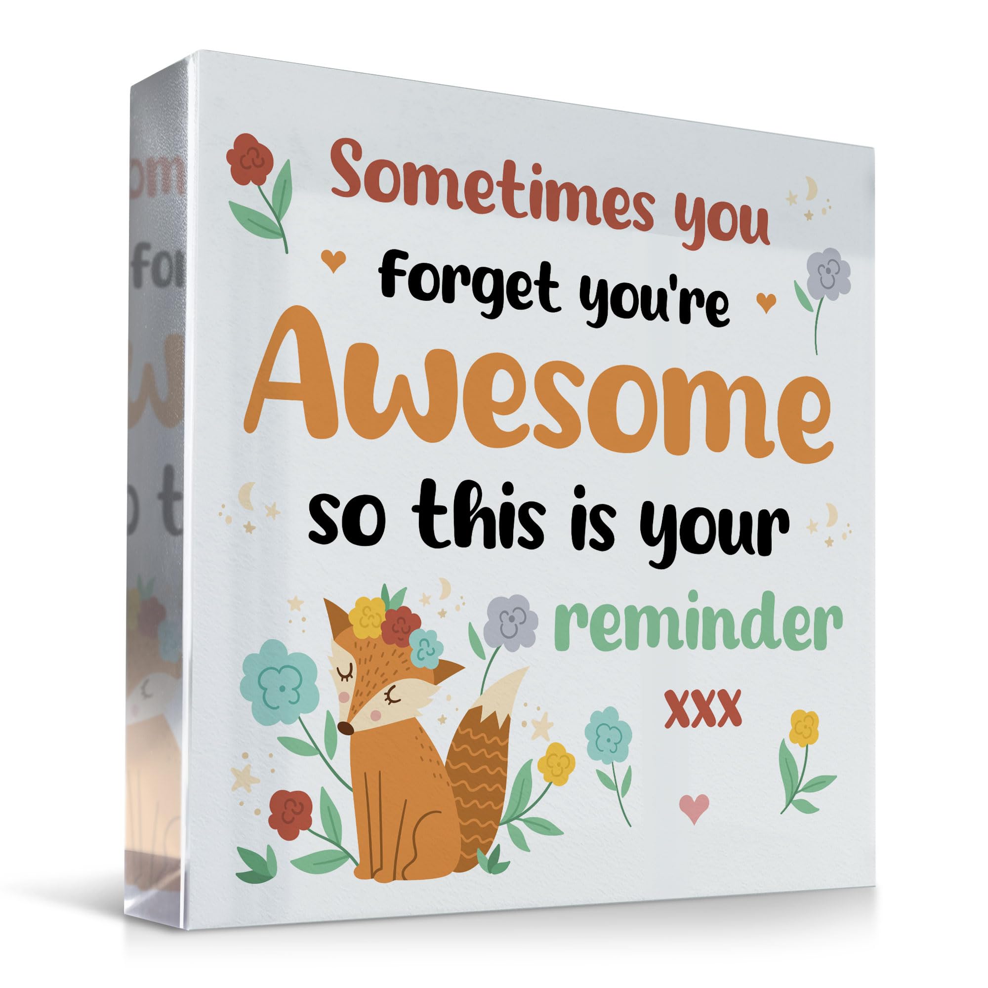 Red Ocean You Are Awesome Gift For Best Friend Acrylic Sign Friendship Sign Gifts for Women Best Friend Sentimental Sign Inspirational Gift for Cheer Up Women Keepsake