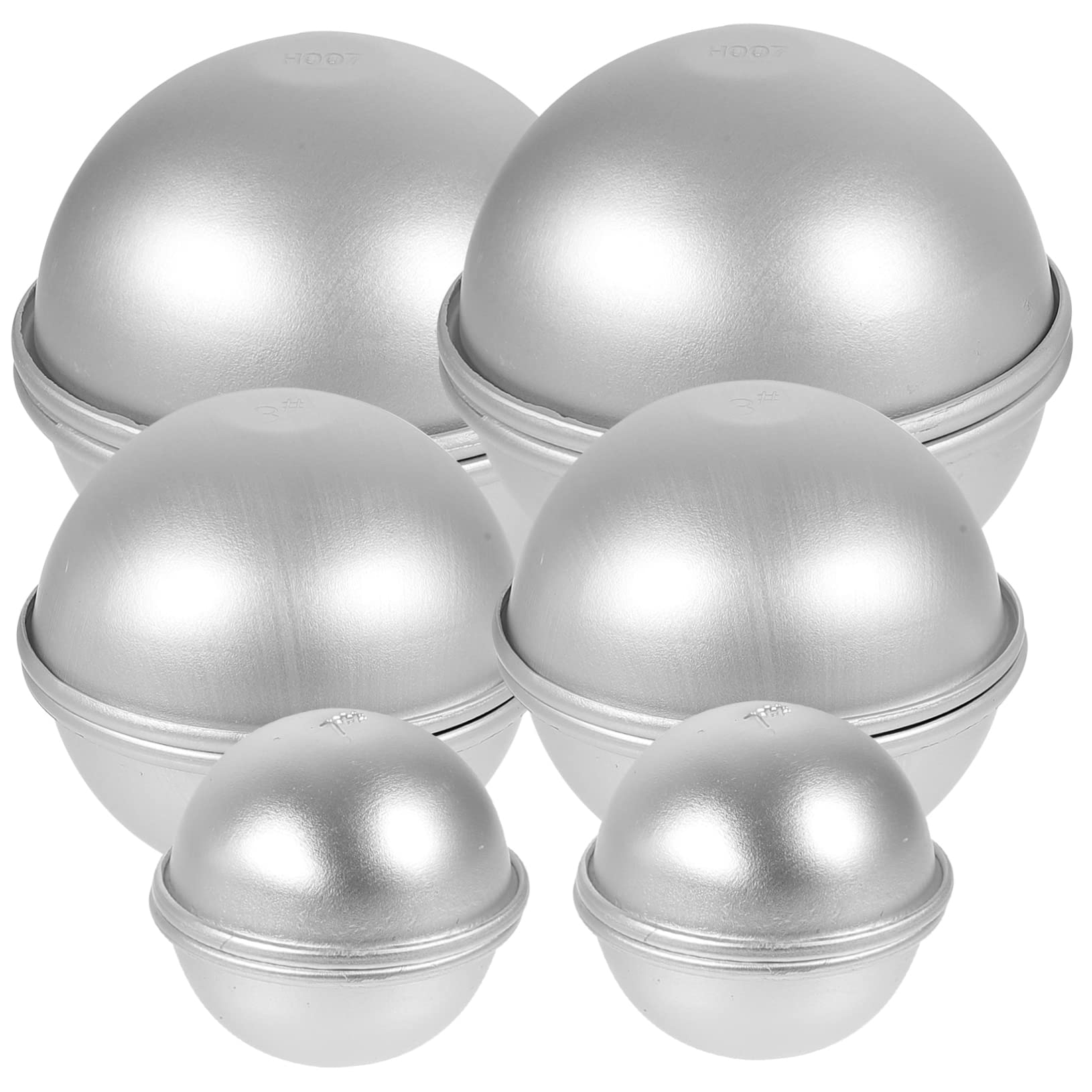 SEWACC Lot de 12 Moules en Alliage D'aluminium Demi-sphériques pour Bricolage, Moule à Pâtisserie Facile à Ranger, pour DIY et Création de Bombes de Bain