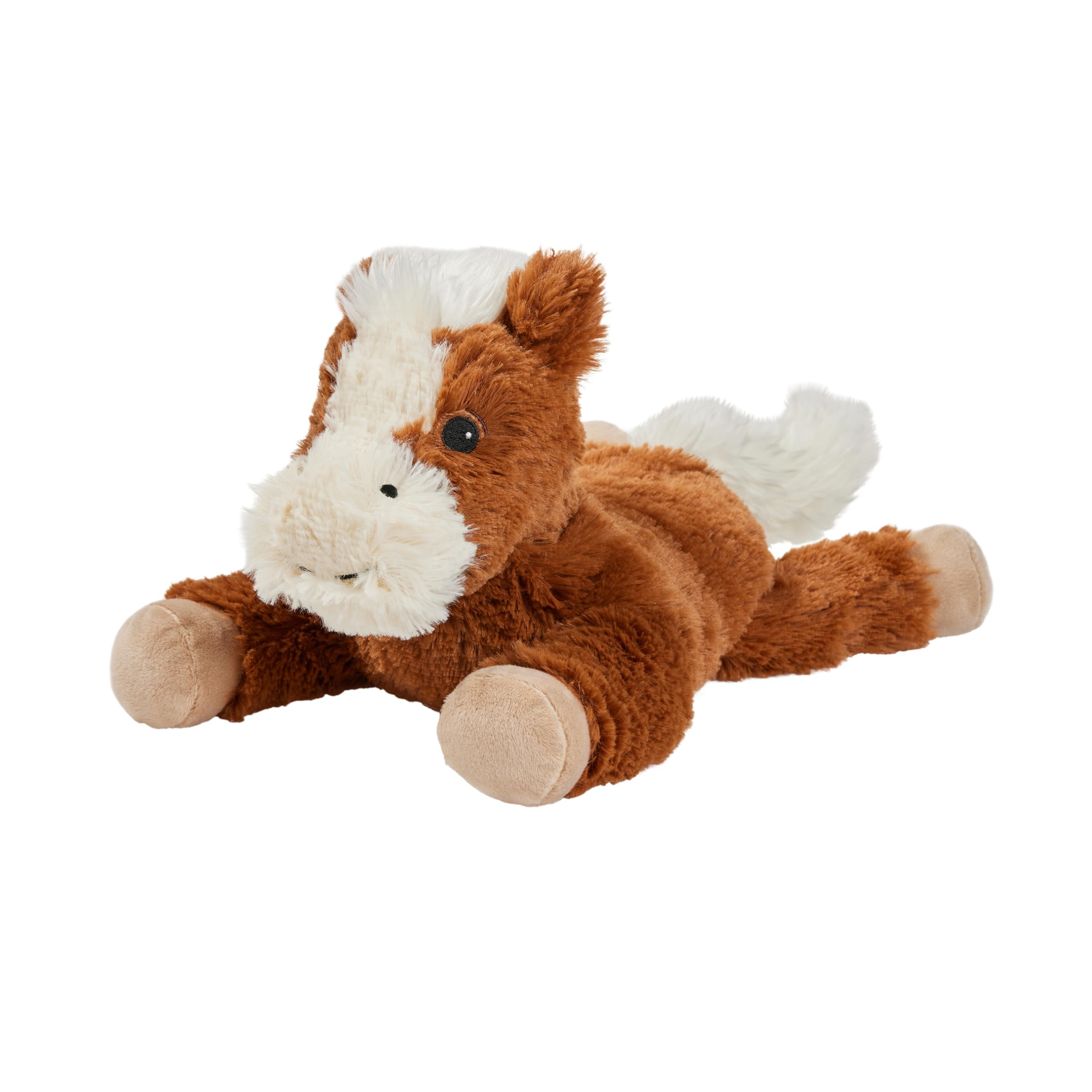 Warmies Plüsch Liegendes Pferd – Mikrowellengeeignetes, beschwertes Wärmestofftier für Kinder und Erwachsene, mit französischem Lavendelduft