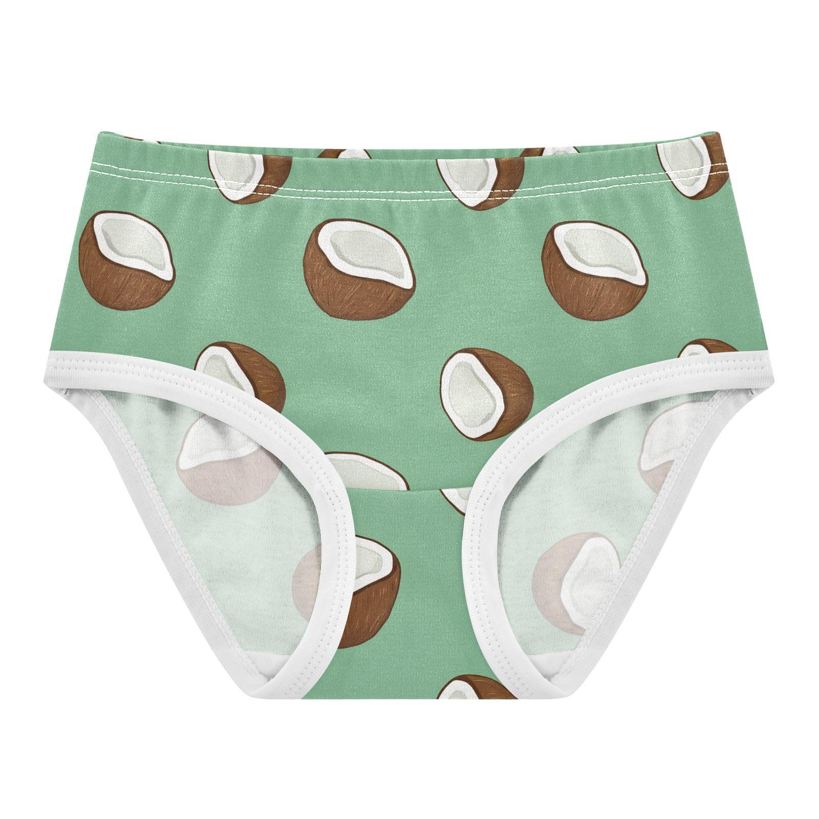 Fruit Coconut Green Toddler Girlss Underwear 2T 2302206
