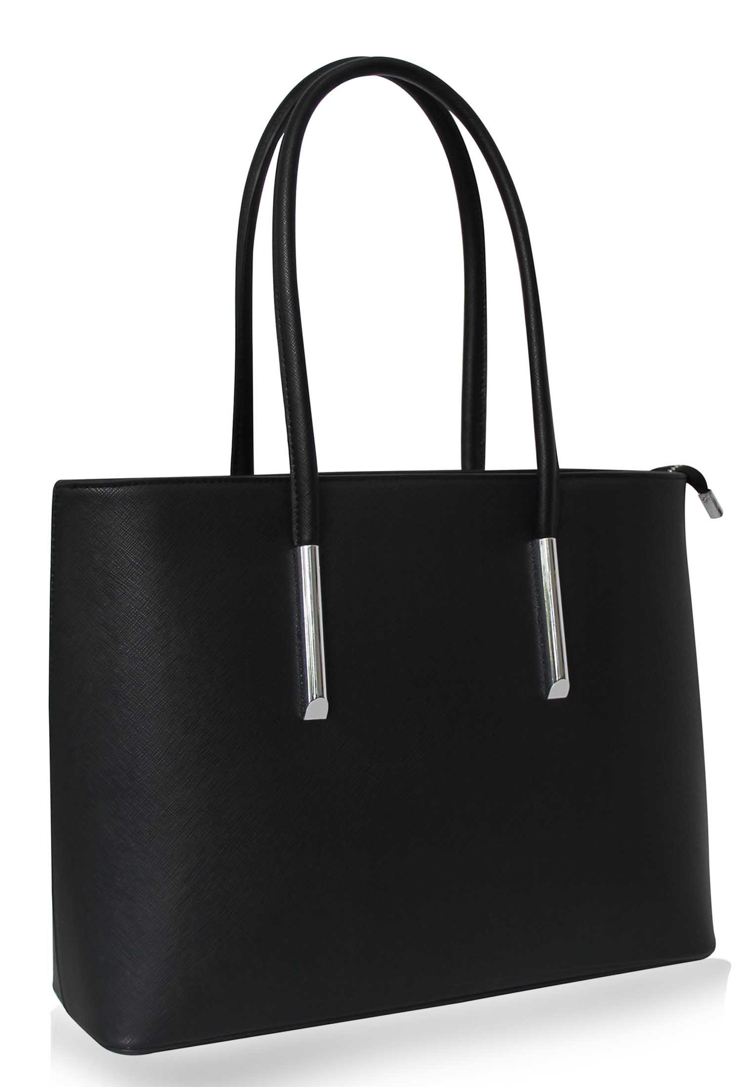 Vanessa & Melissa Ladies Handbag Black Shopper Shoulder Bag with Large Capacity