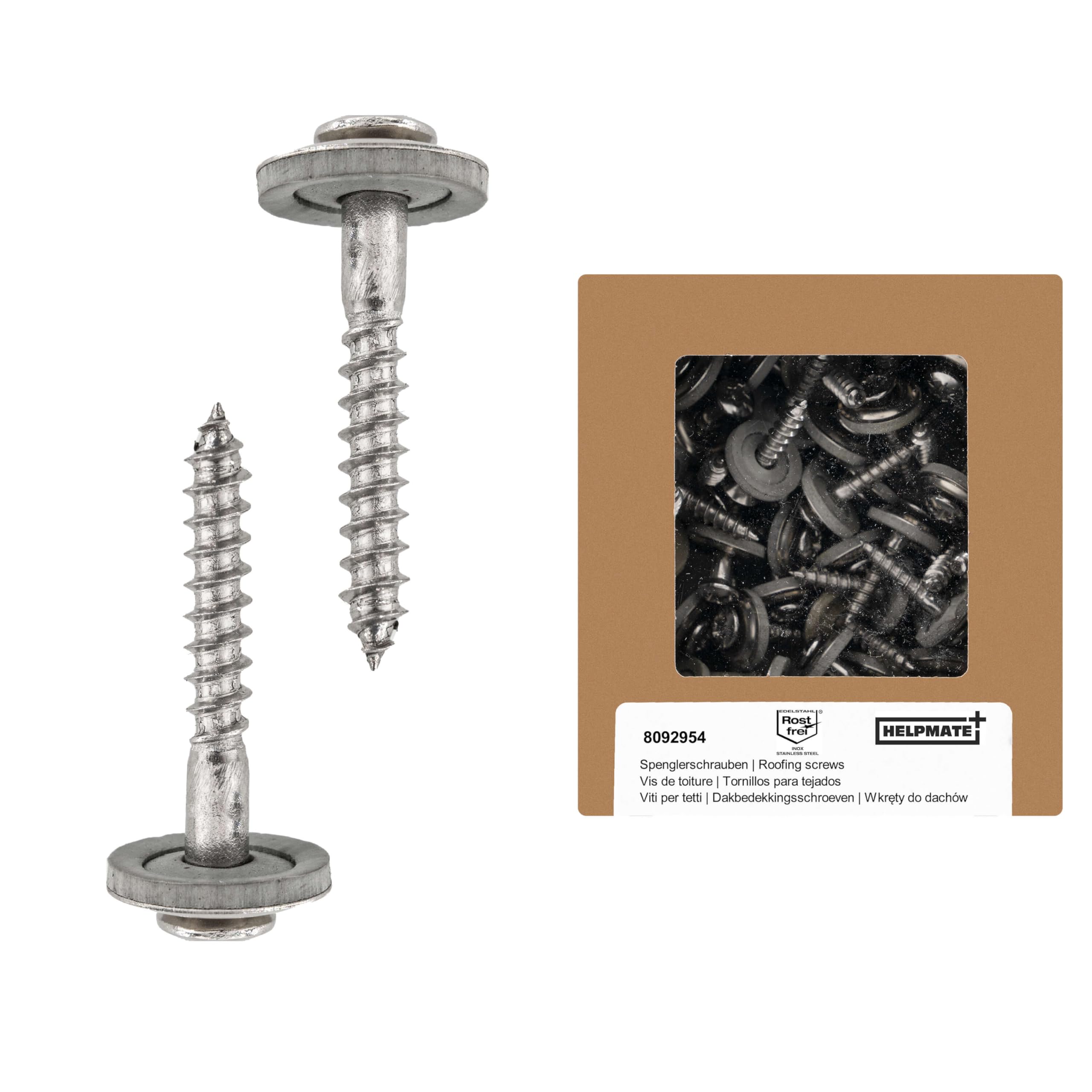 HELPMATE Viti Spengler 4,5 x 25 mm 50 pezzi Acciaio Inox A2 PZ2 DIN 7995 Testa Cilindrica