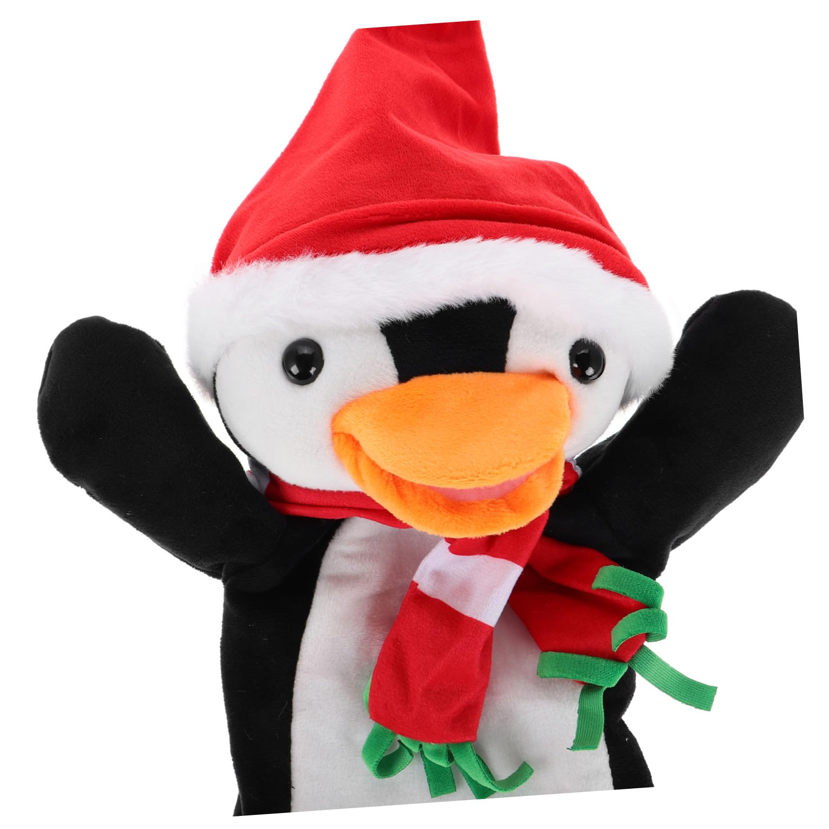 FRCOLOR 3 Piezas Marionetas de Dedo Pingüino de Peluche para Muñecos Interactivos de Mano con Diseño Navideño Juguetes Animales para Narración Festiva