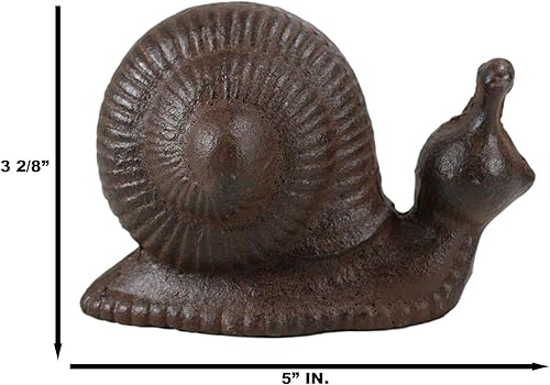 Miniatura 3 de Ebros Gift Figura rústica de caracol de molusca de hierro fundido estilo casa de campo occidental de 3.25 pulgadas de alto, decoración de rimas