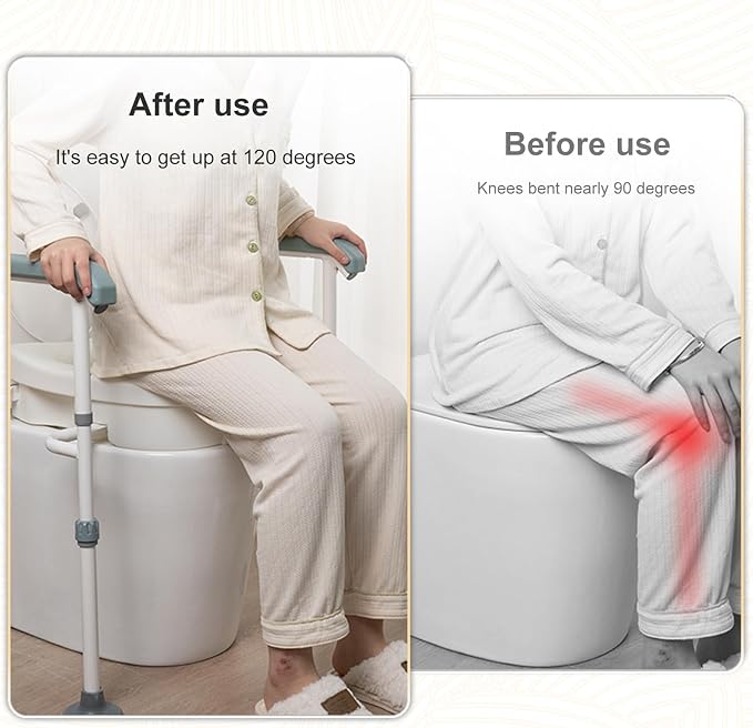Asiento Elevado para Inodoro con Manijas y Plegable miniatura 3