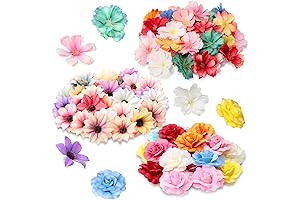 100-Piece Artificial Flower Heads Bulk: Vibrant Blooms for DIY Creations