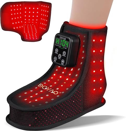 HAIYUE Red Light Wrap for Feet, Portable Cordless Pad