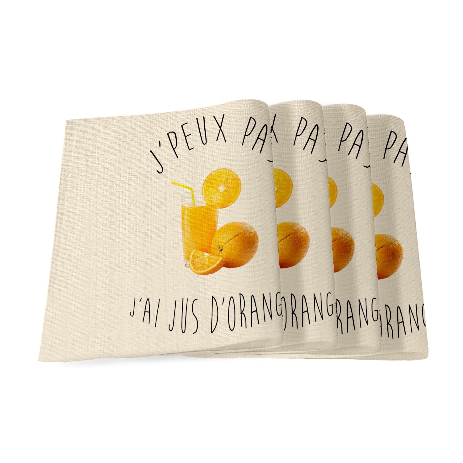 Sets de table en lin humour lot de 4 idée cadeau crémaillère