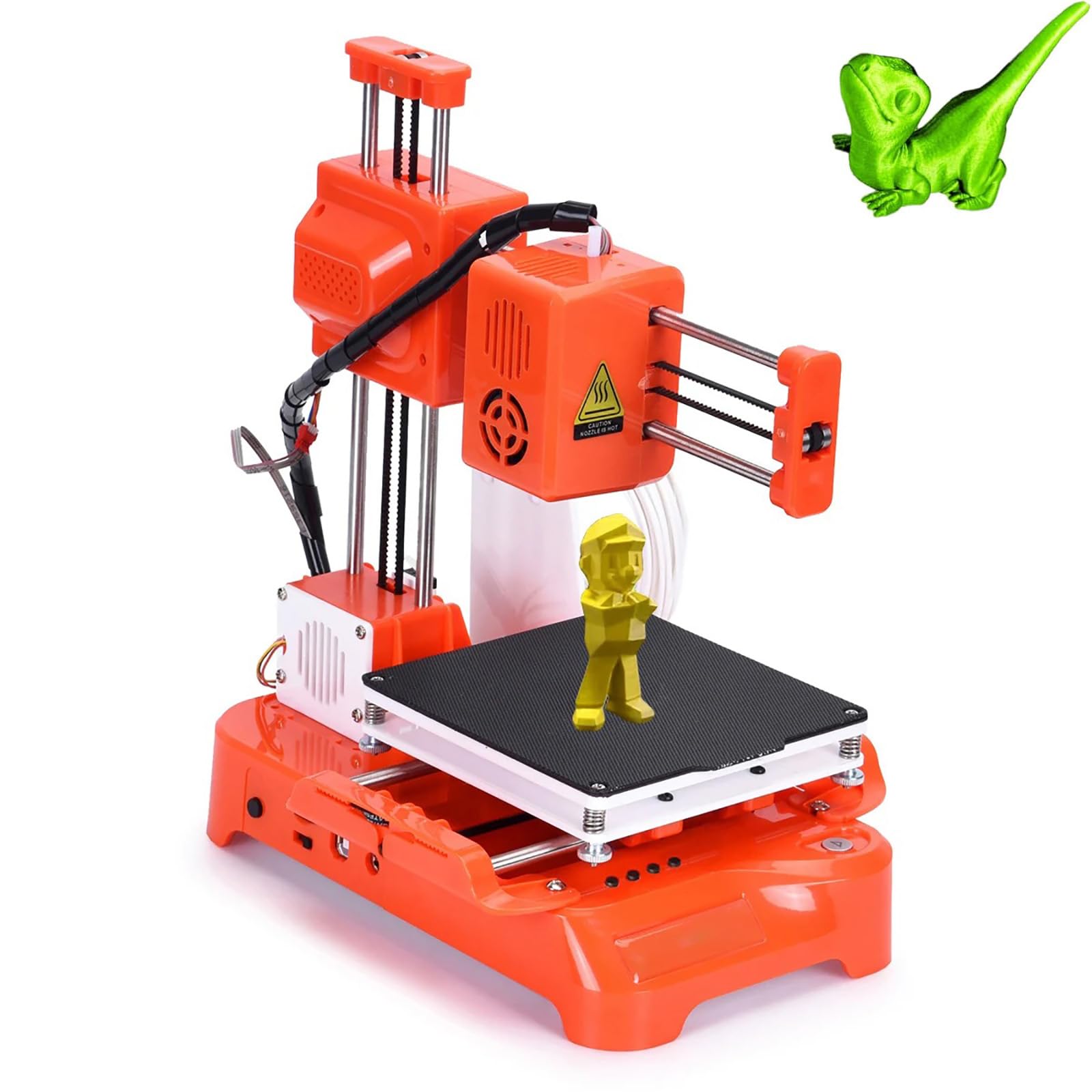 Impresora 3D, Impresora Sin Nivelación de 10 * 10* Cm, Velocidad Máxima de Impresión 40 Mm/s, Funcionamiento Silencioso, Totalmente Ensamblada para Principiantes, Niños y Adolescentes