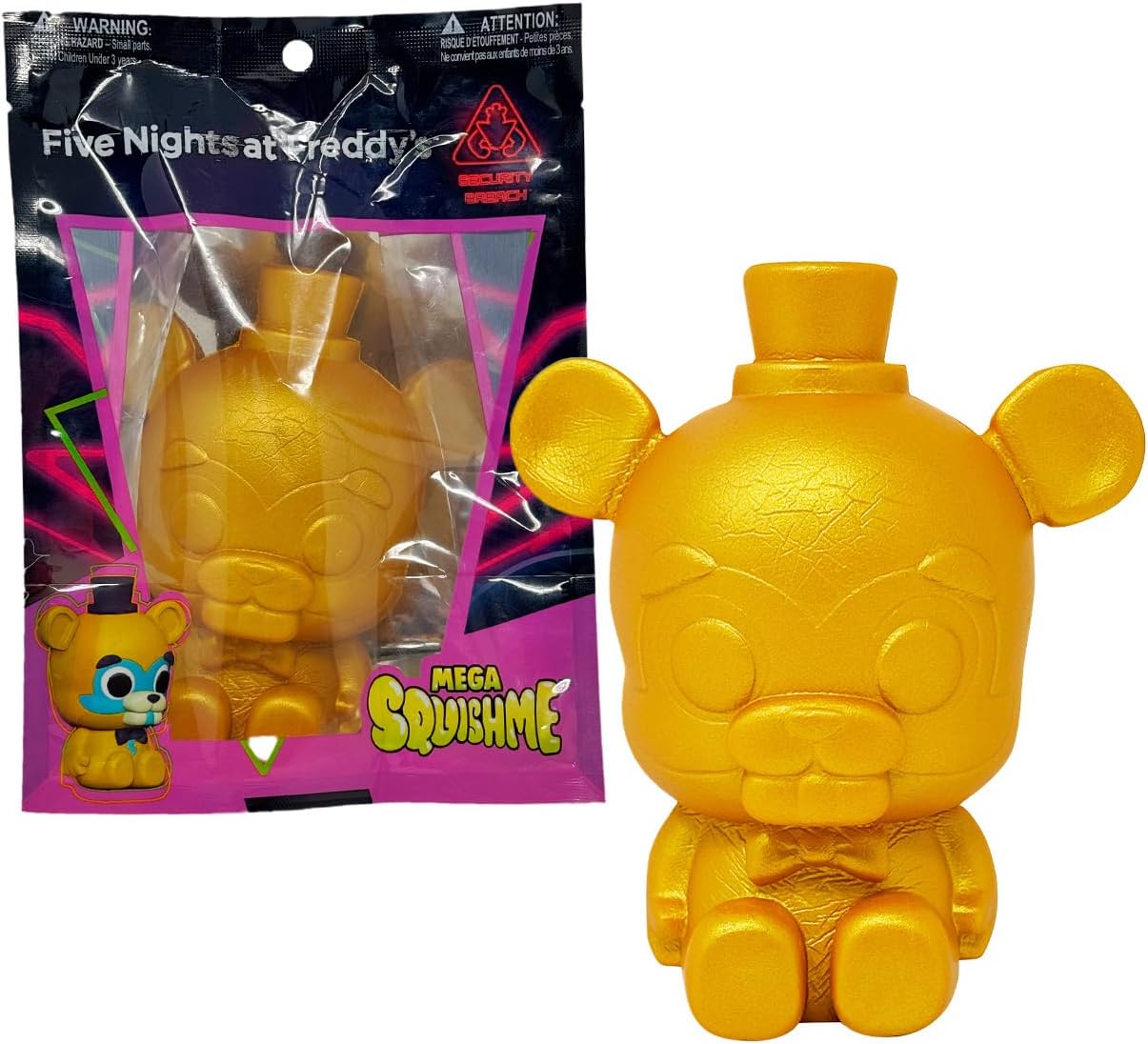 Five Nights at Freddy’s Security Breach Golden Freddy Mega SquishMe Squish Toy – 8″ Licensed Jumbo Squishy FNAF Collectible by Just Toys