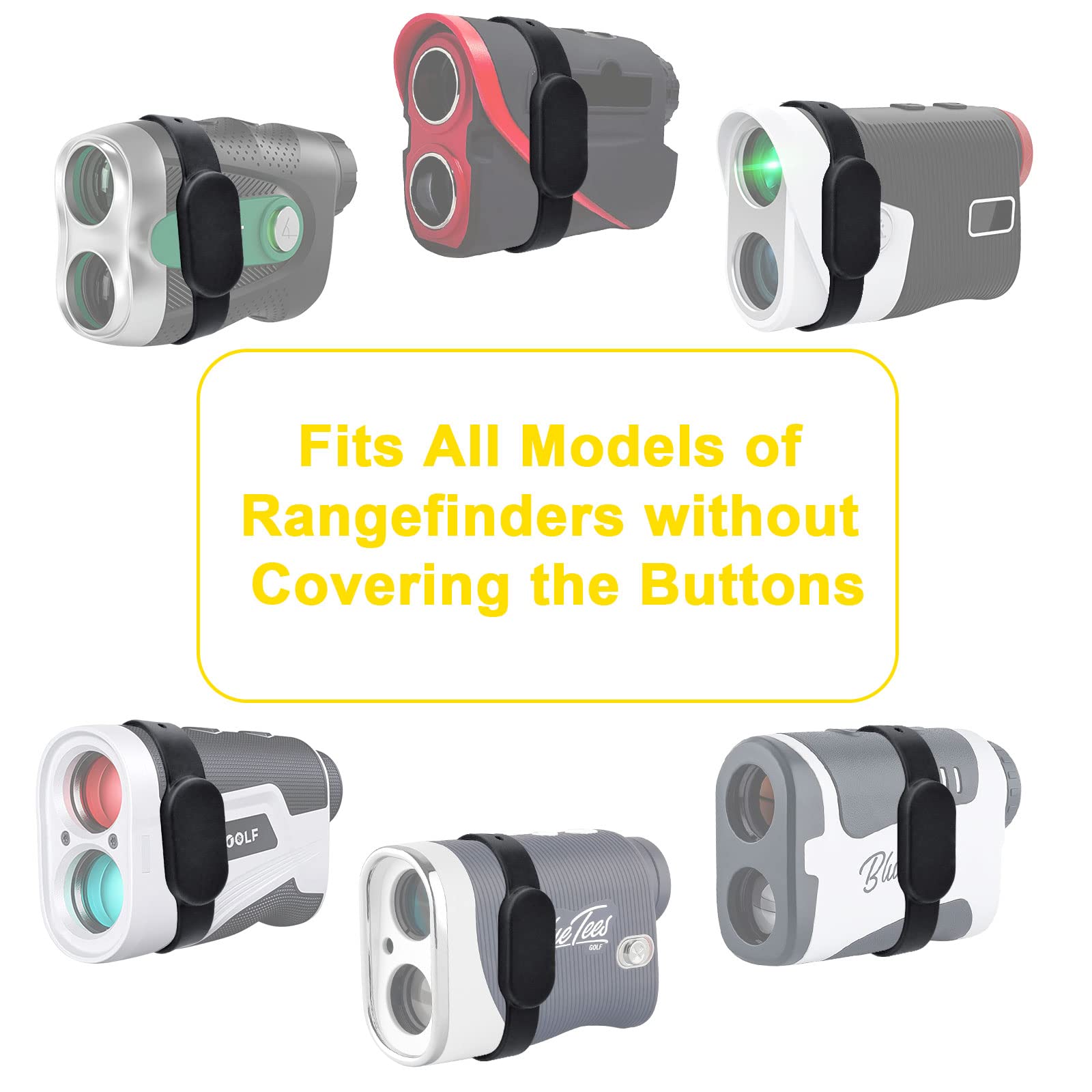 iGuerburn Golf Range Finder Magnetic Strap, Rangefinder Holder Mount Strong Magnet Secure Attract to Golf Cart, Adjustable Silicone Wrap Fits for All Rangefinders