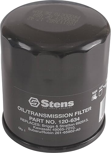 Miniatura 2 de Stens Filtro de aceite 120-634 compatible conreemplazo para Kawasaki FH381-721V, FH601-770D, FJ180V y FX751-1000V para motores 14-19 HP 49065-0724,