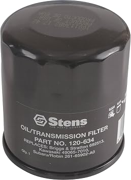 Stens 120-634 Oil Filter Compatible With/Replacement For Kawasaki FH381-721V, FH601-770D, FJ180V and FX751-1000V; for 14-19 HP engines 49065-0724, 49065-2057 Lawn Mowers