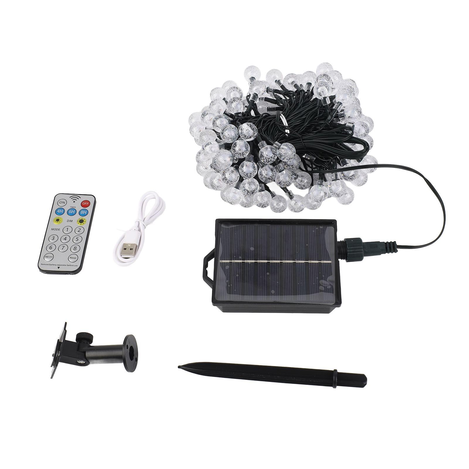 Guirnalda de Luces LED para Exterior, Interior, Festivales, Fiestas, Jardín, Patio, Impermeable, Duradera, Romántica, Vintage, 10M 100 Leds (100 Uds LED)