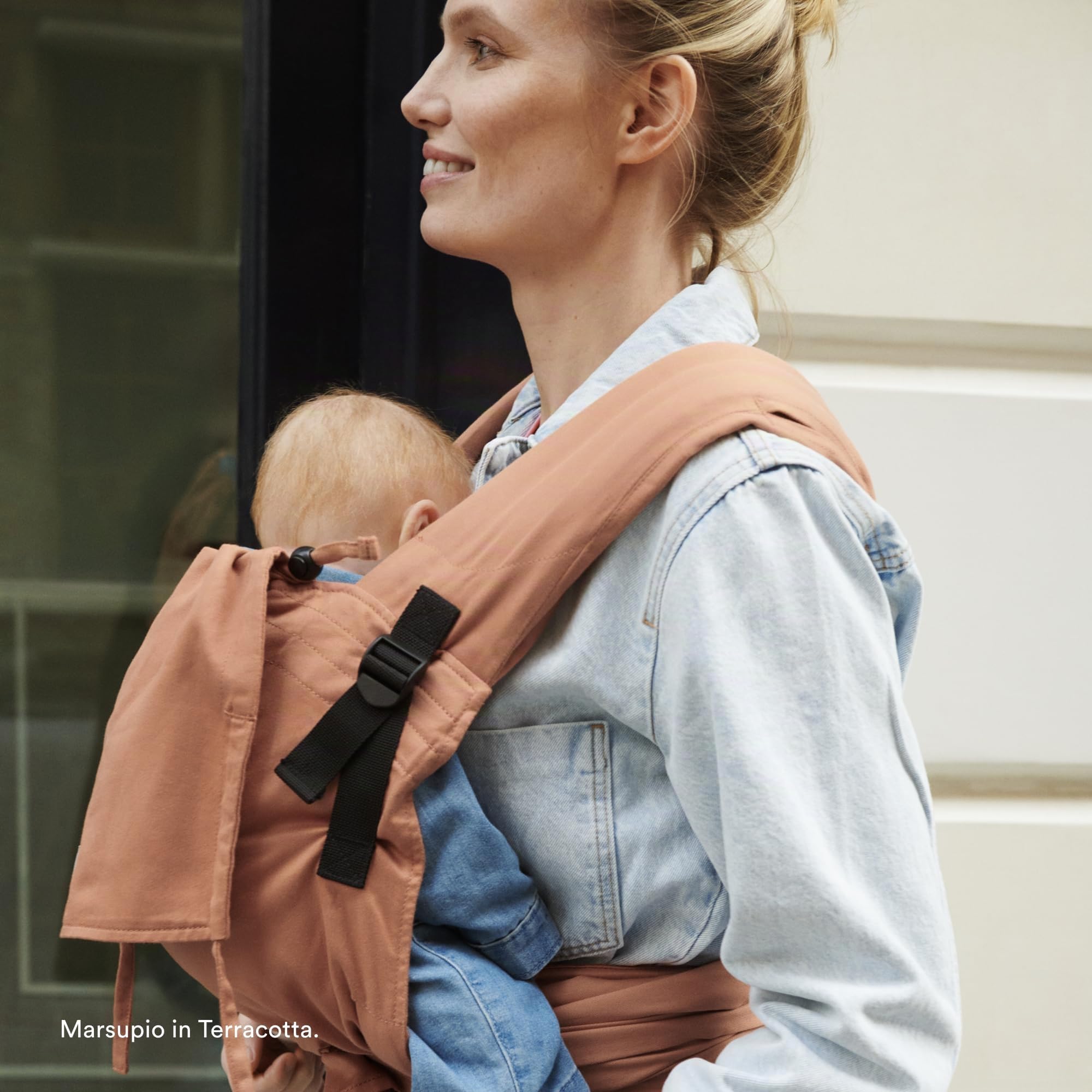 Marsupio Stokke Limas Plus, Nero (OCS) - Marsupio per neonati con mezza fibbia - Tre opzioni di trasporto - Sicuro per bambini da 1 mese/4 kg fino a 18 kg