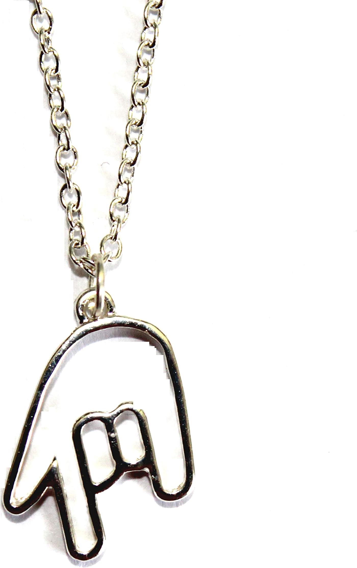 Metal Hand Sign Necklace 666 – Rock Lovers Recognition Sign Metal – I Love You in Sign Language – Discreet Jewellery – Original Unisex Gift for Men and Women