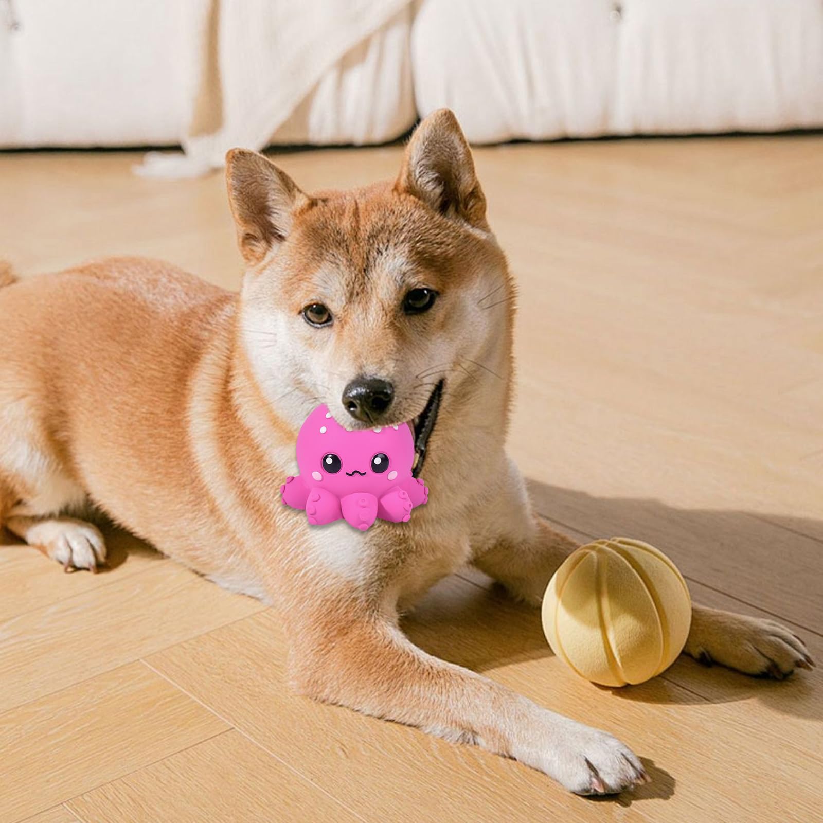 RevpoltIQ Squeaky Dog Toys 3 Pack Soft Latex Faceballs Puppy Toy Interactive Dog Toys Soft Fetch Play Balls for Small Dogs Puppies Indoor and Outdoor - Image 4