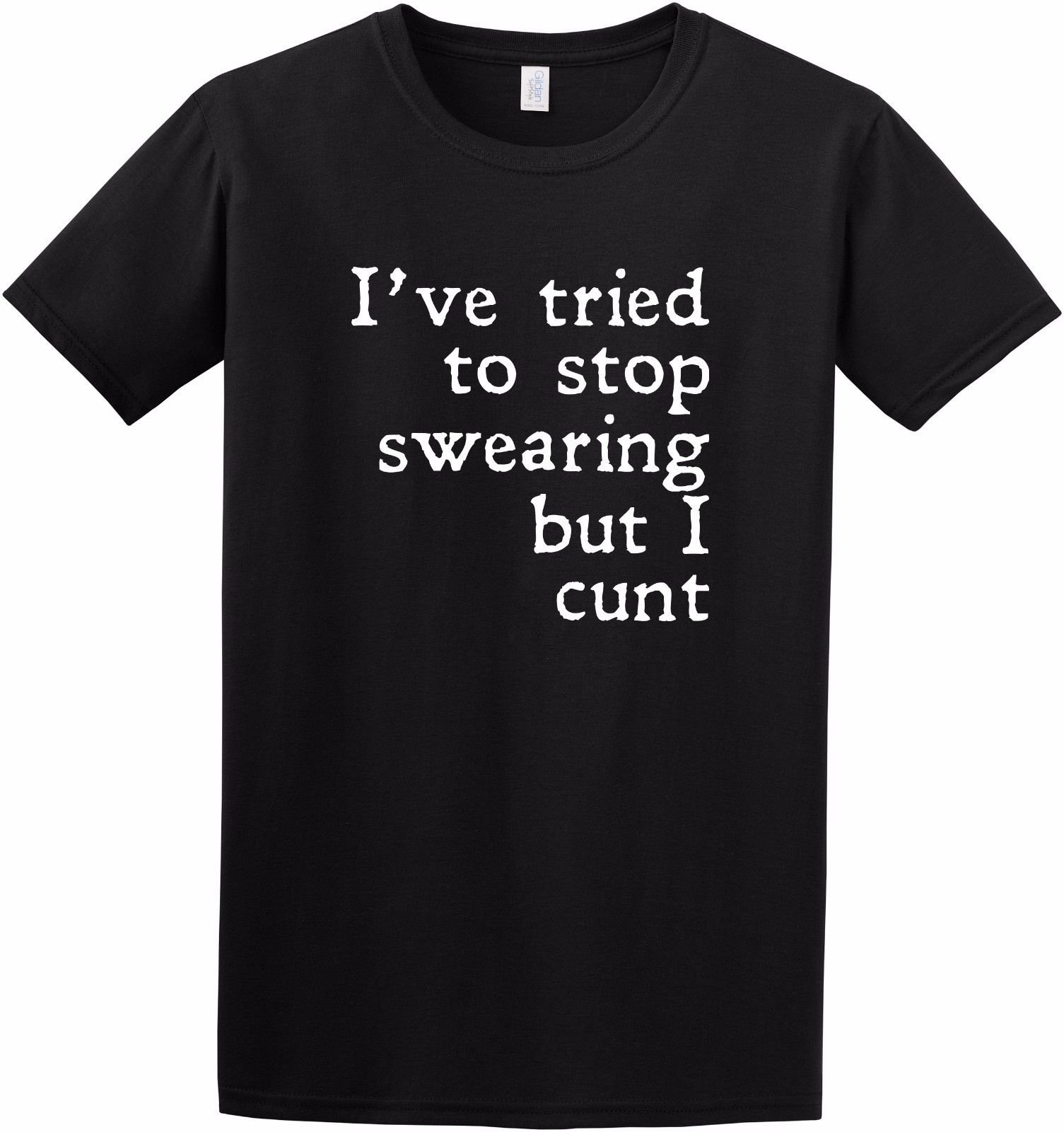SMARTYPANTS I Tried to Stop Swearing but I c*** Funny Rude Explicit Swearing Slogan T-Shirt (Small, Black)