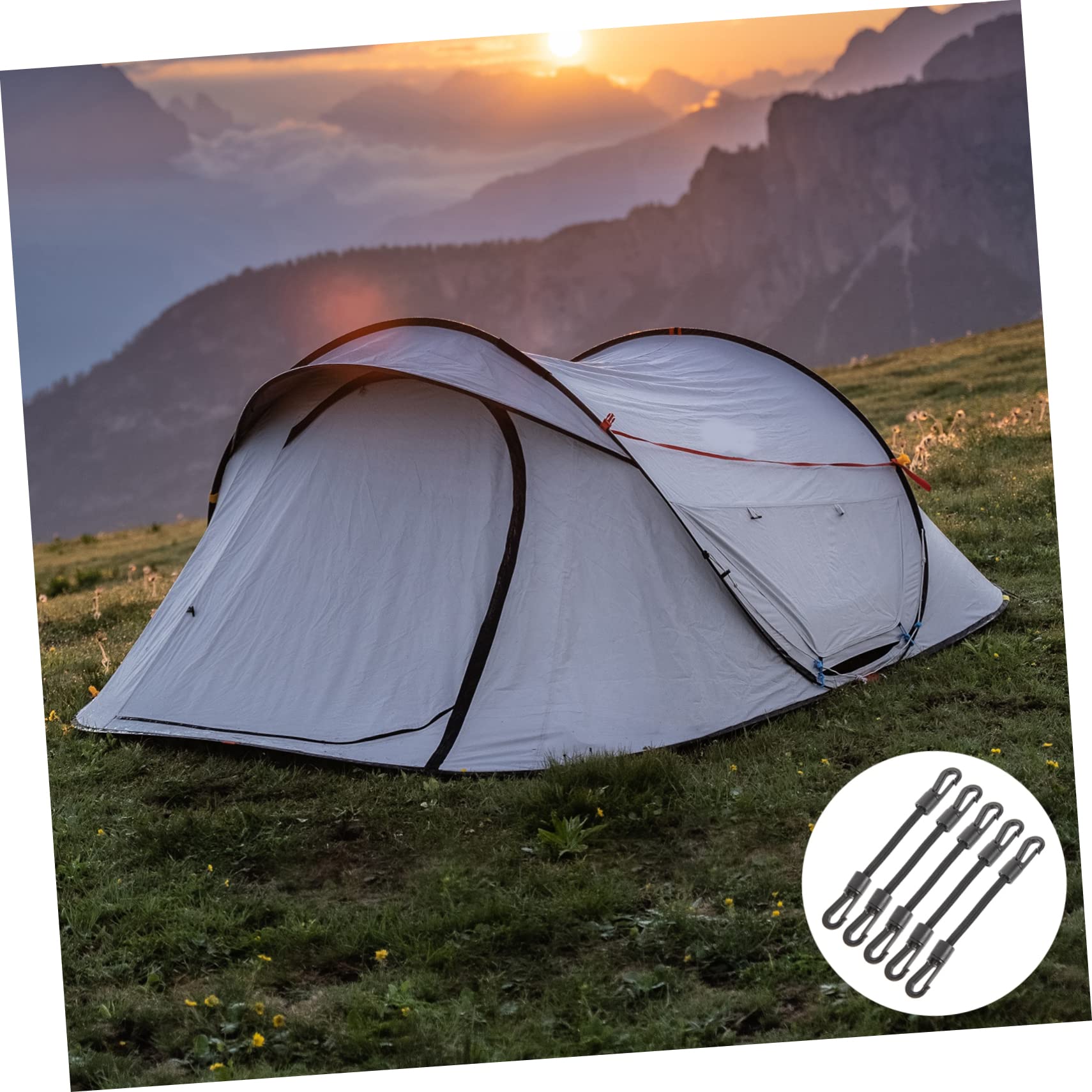 BESPORTBLE Lot De 5 Sangles De Camping en Plein Air Robustes Et Multi-usages avec Boucle pour Usage Quotidien Et Chargement 5 Pièces X 5