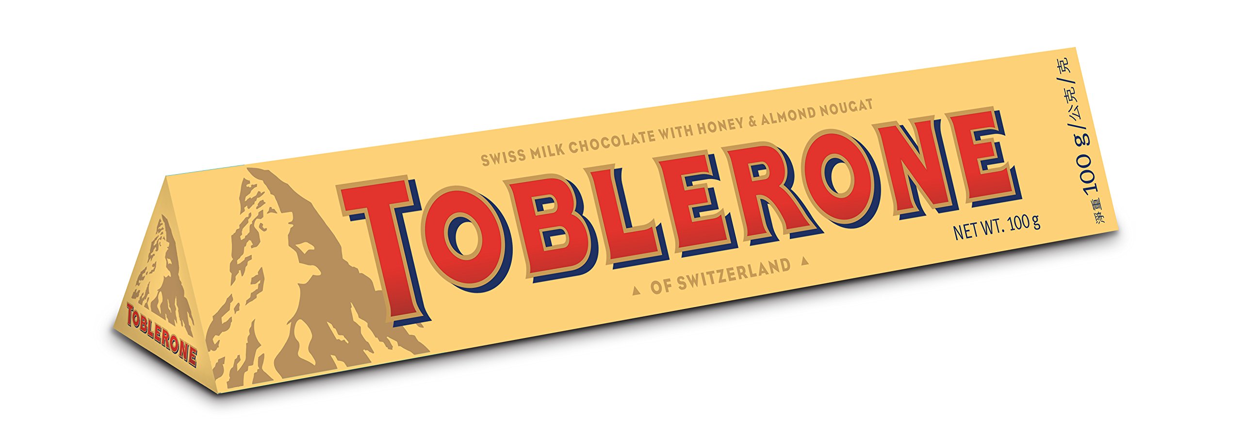 Toblerone Milk Chocolate with Honey and Almond Nougat Pouch, 100 Gram