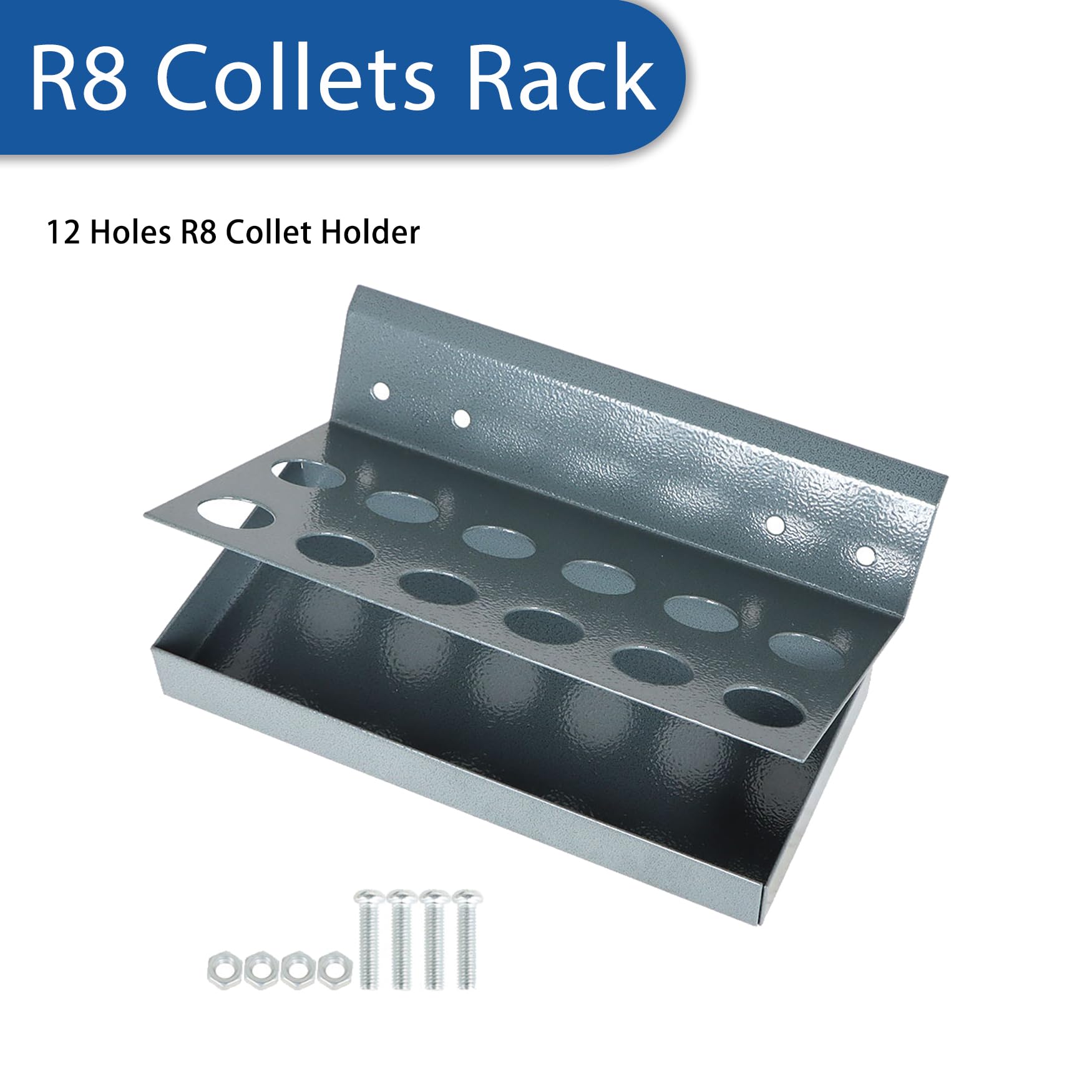 WFLNHB R8 Collet Rack With 12 Holes R8 Collet Holder — Amazon image 3