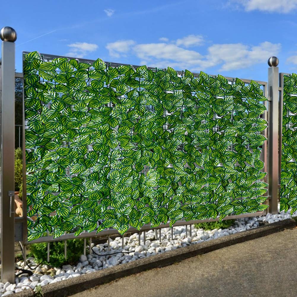 Ogród 0,5 x 1 m plastikowy liść arbuza na zewnątrz ścianka działowa balkonowa idealna na imprezy w ogrodzie domowym – dekoracyjne rozwiązanie zapewniające prywatność liści