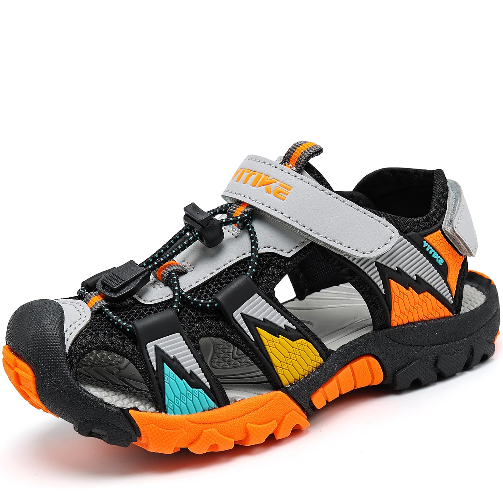 JMFCHI Kinder Sandalen Jungen Geschlossene Sommerschuhe Sports Outdoorsandalen Mädchen Trekkingsandalen Wandern Strand Schuhe